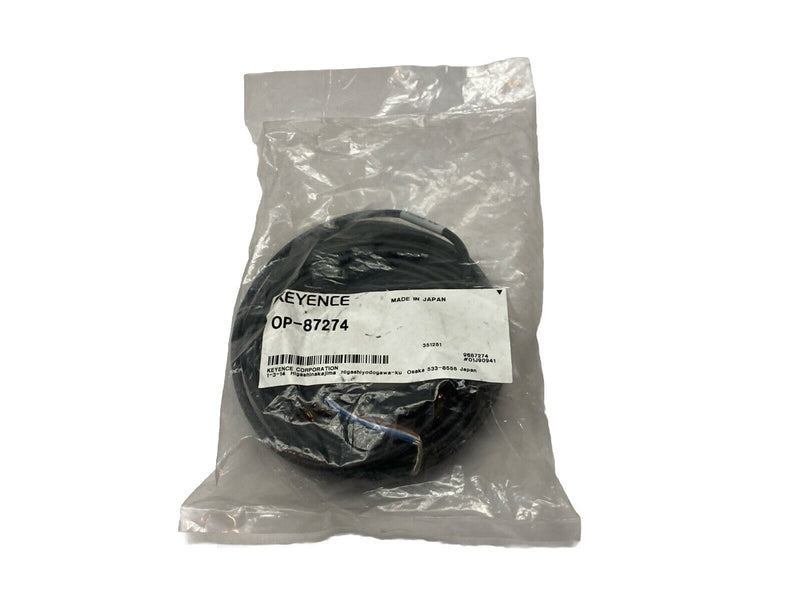 Keyence OP-87274 Connector Cable M12 L-Shaped 10m PVC - Maverick Industrial Sales