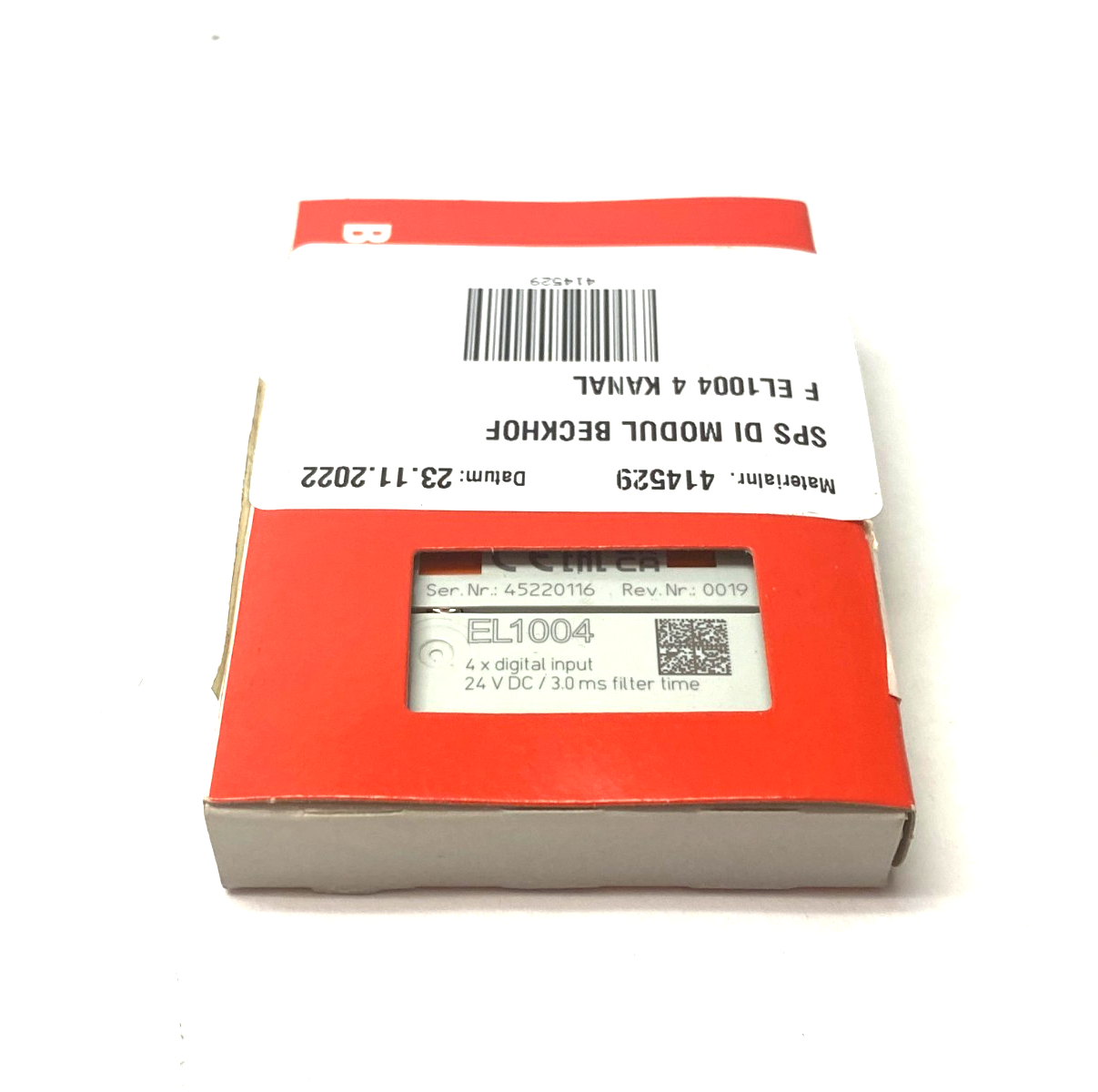 Beckhoff EL1004 EtherCAT 4-Channel Digital Input Terminal - Maverick Industrial Sales