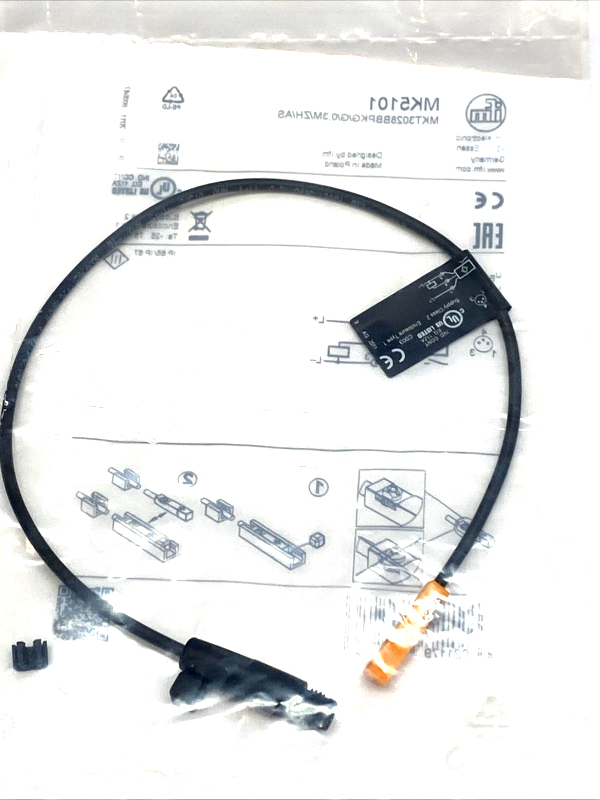 MK5101 | IFM T-Slot Cylinder Sensor Magnetic PNP NO 10–30V M8 IP67 - New - Maverick Industrial Sales