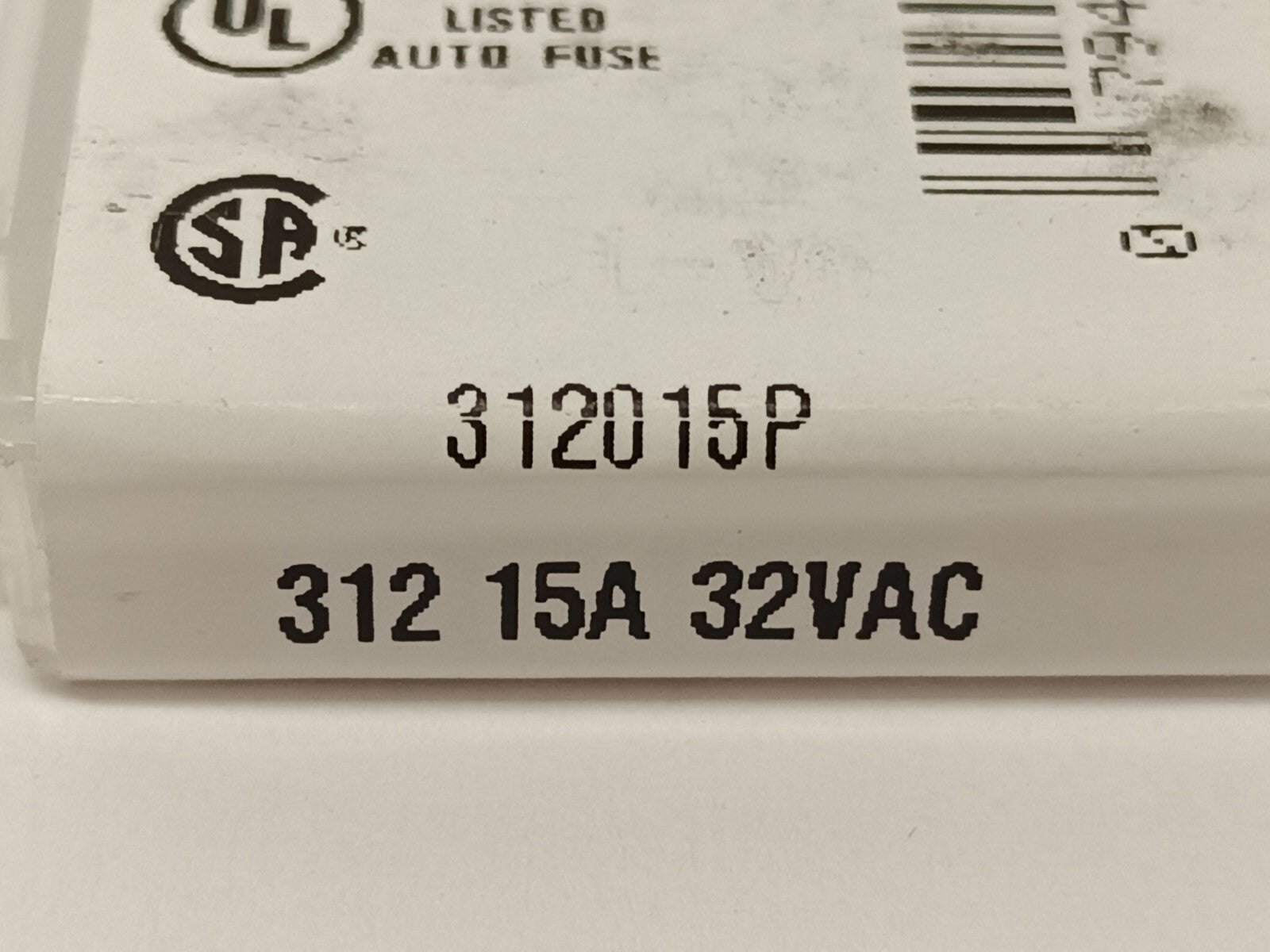 Littelfuse 312015P Fast-Acting Fuse 15A 32VAC LOT OF 20 - Maverick Industrial Sales