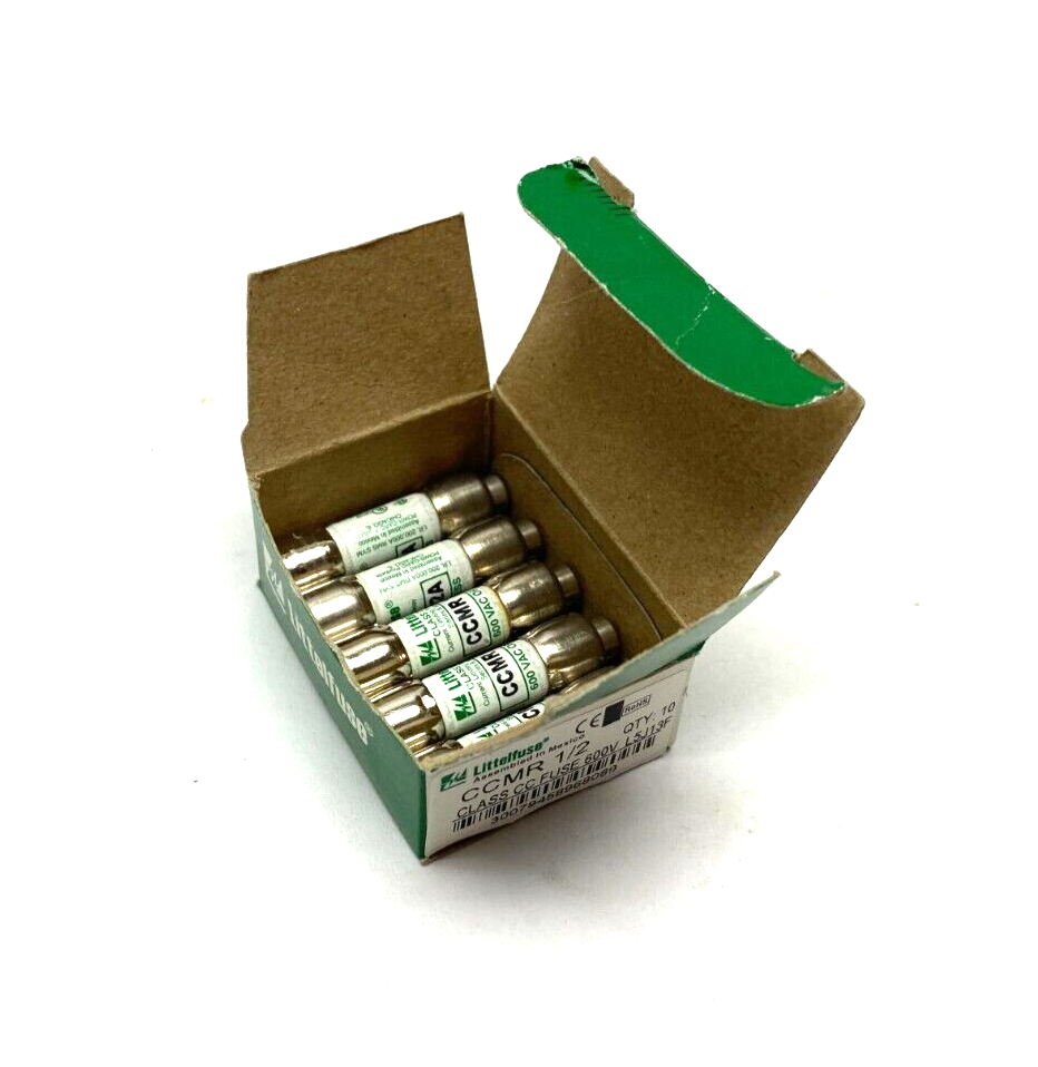 Littelfuse CCMR-1/2 Powr-Pro Time Delay Cartridge Fuse Class CC 600V BOX OF 5 - Maverick Industrial Sales