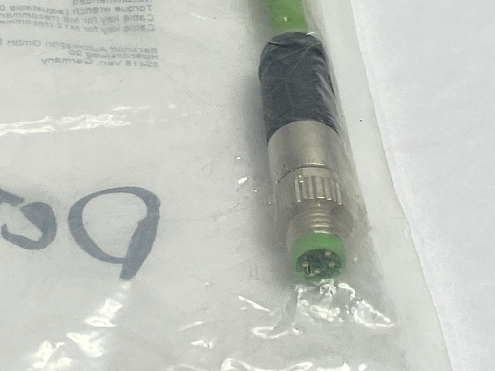 Beckhoff ZK1090-3131-0003 Industrial Ethernet Cable Male M8 4-Pin 0.3m 068514 - Maverick Industrial Sales