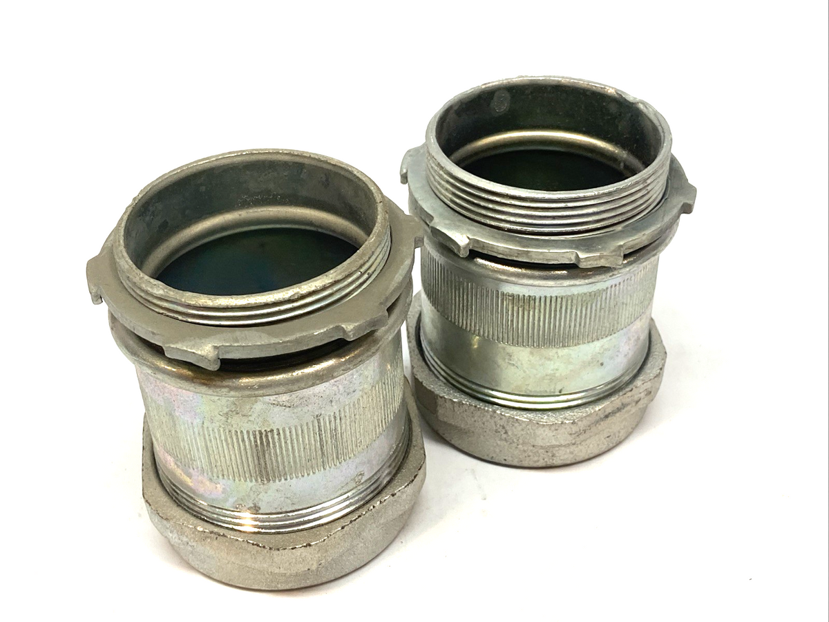 Conduit Compression Connector EMT 2" Diameter, 3-1/4" Length LOT OF 2 - Maverick Industrial Sales
