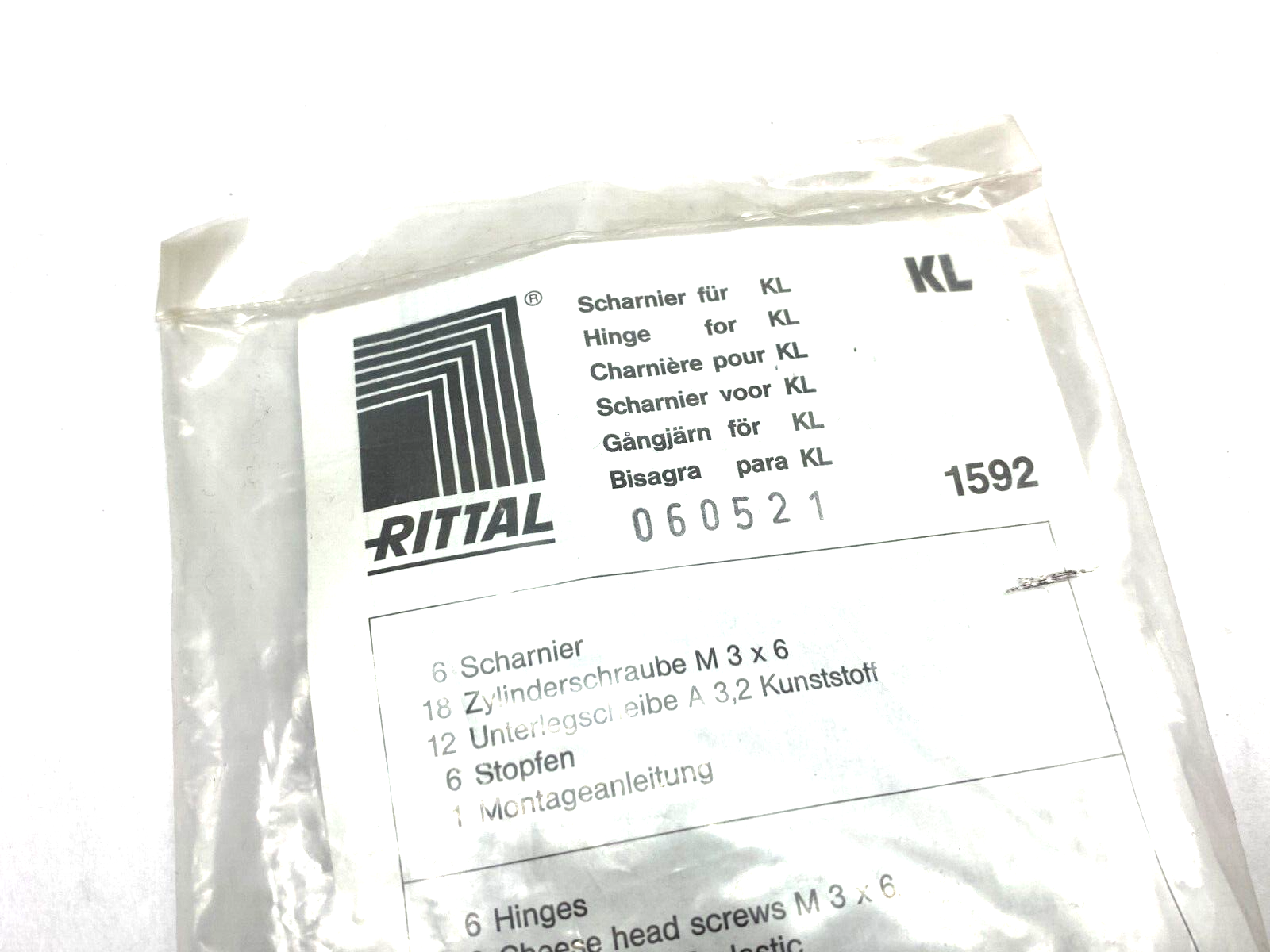KL 1592.000,1592000 | Rittal KL 1592.000 Cover Hinge for KL Enclosures 1592000 PKG OF 6 - New - Maverick Industrial Sales