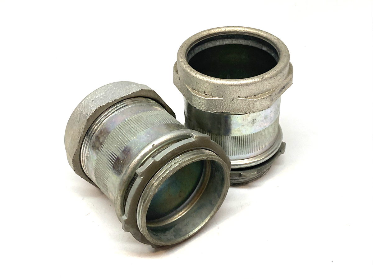 Conduit Compression Connector EMT 2" Diameter, 3-1/4" Length LOT OF 2 - Maverick Industrial Sales