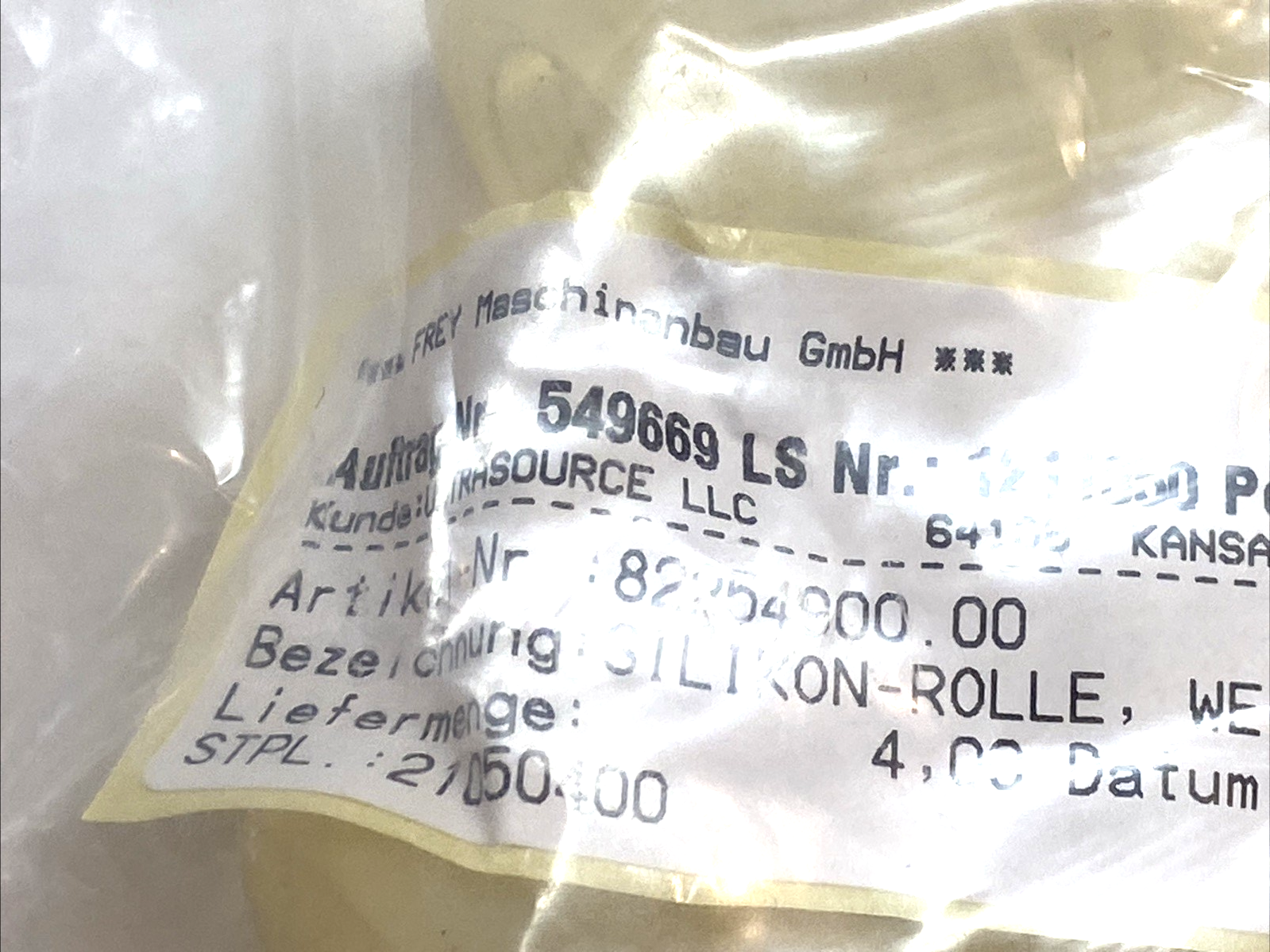 82254900.00 | Frey Soft Silicone Roller 549669 PKG OF 4 - New - Maverick Industrial Sales