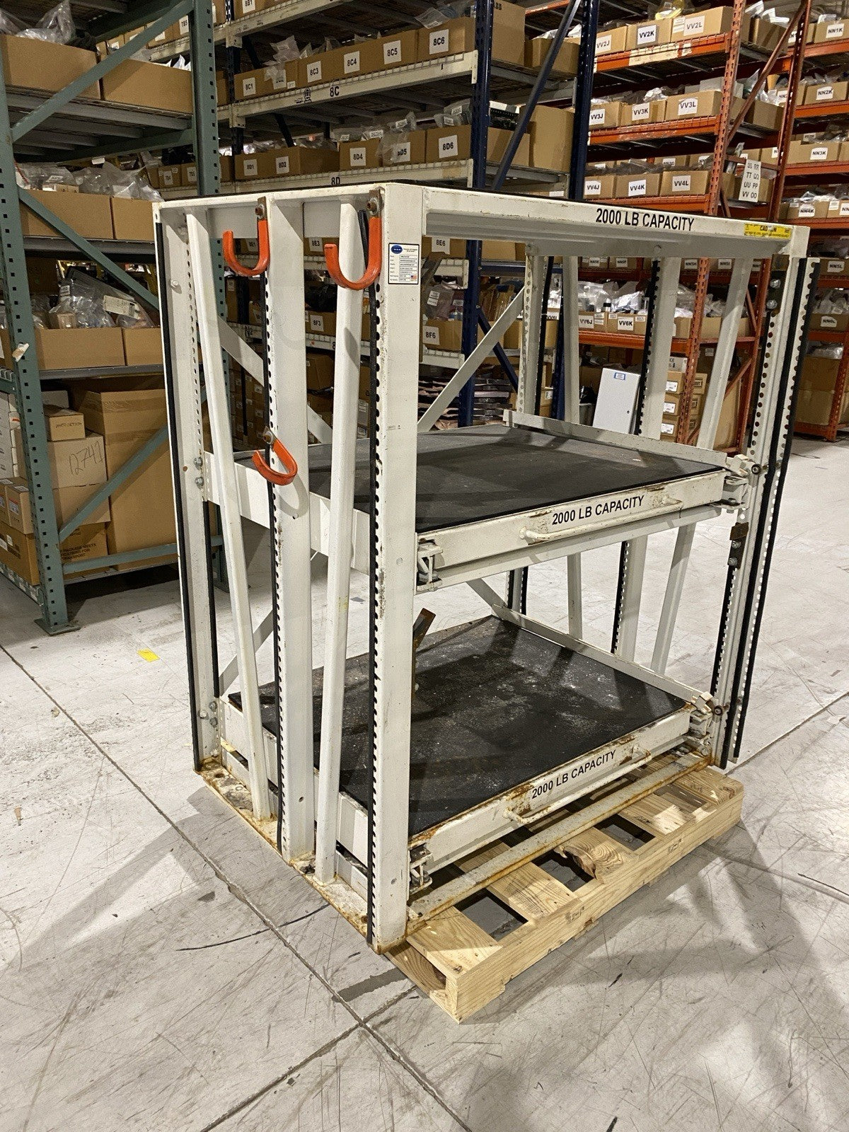 SI 2000 42X34-2-60 | Proper Storage Systems Manual Roll Out Storage Die Shelving - Used - Maverick Industrial Sales