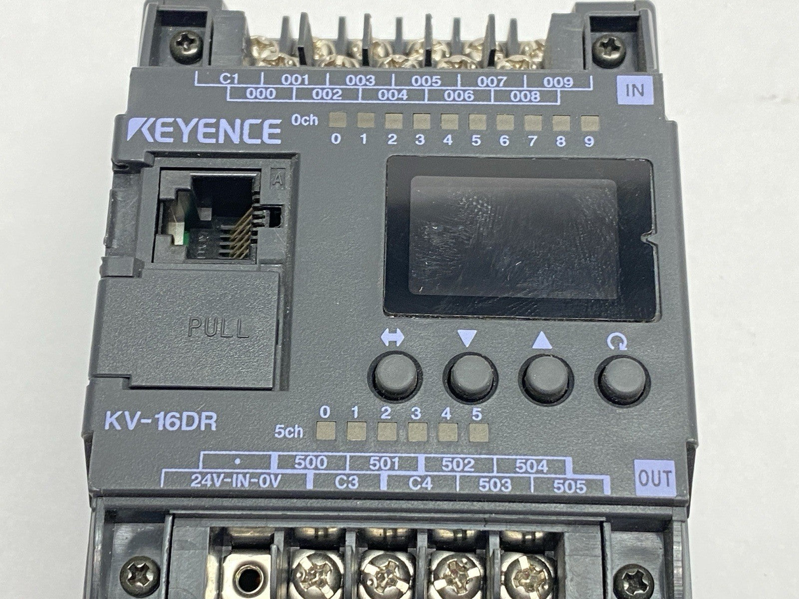 KV-16DR | Keyence Programmable Logic Controller w/ Built-in Display Base Unit - Used - Maverick Industrial Sales