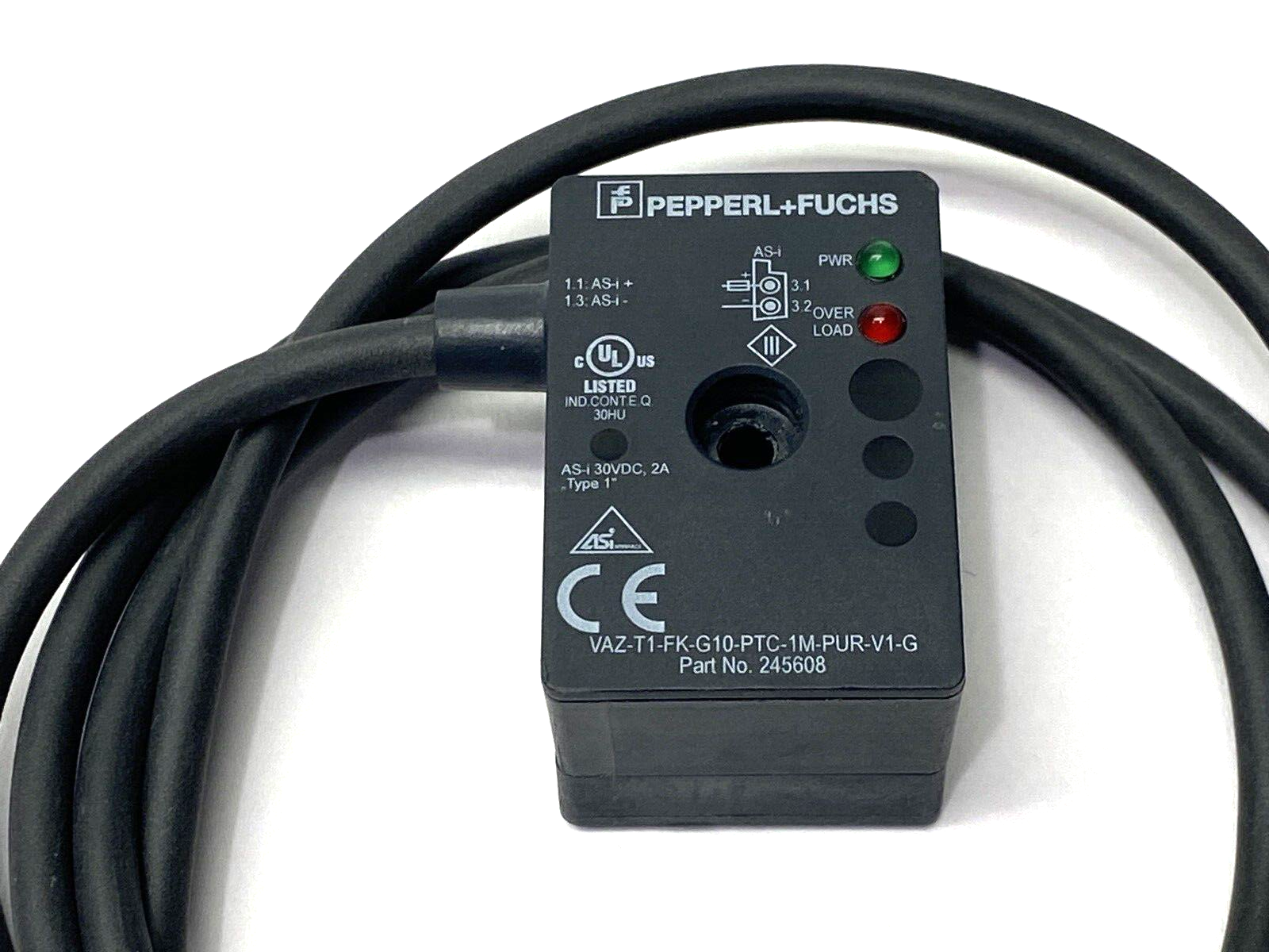 Pepperl+Fuchs VAZ-T1-FK-G10-PTC-1M-PUR-V1-G Splitter Box 245608 MISSING SCREW - Maverick Industrial Sales