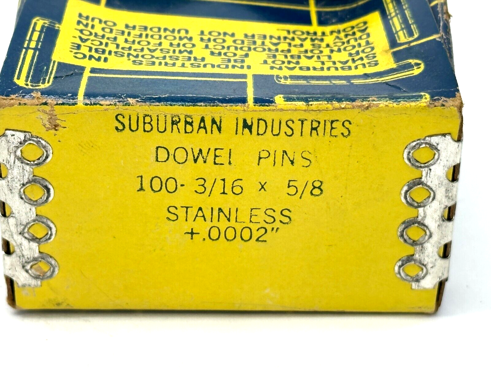 Suburban Industries Dowel Pins Stainless 3/16 x 5/8" +0.0002" PACK OF 100 - Maverick Industrial Sales