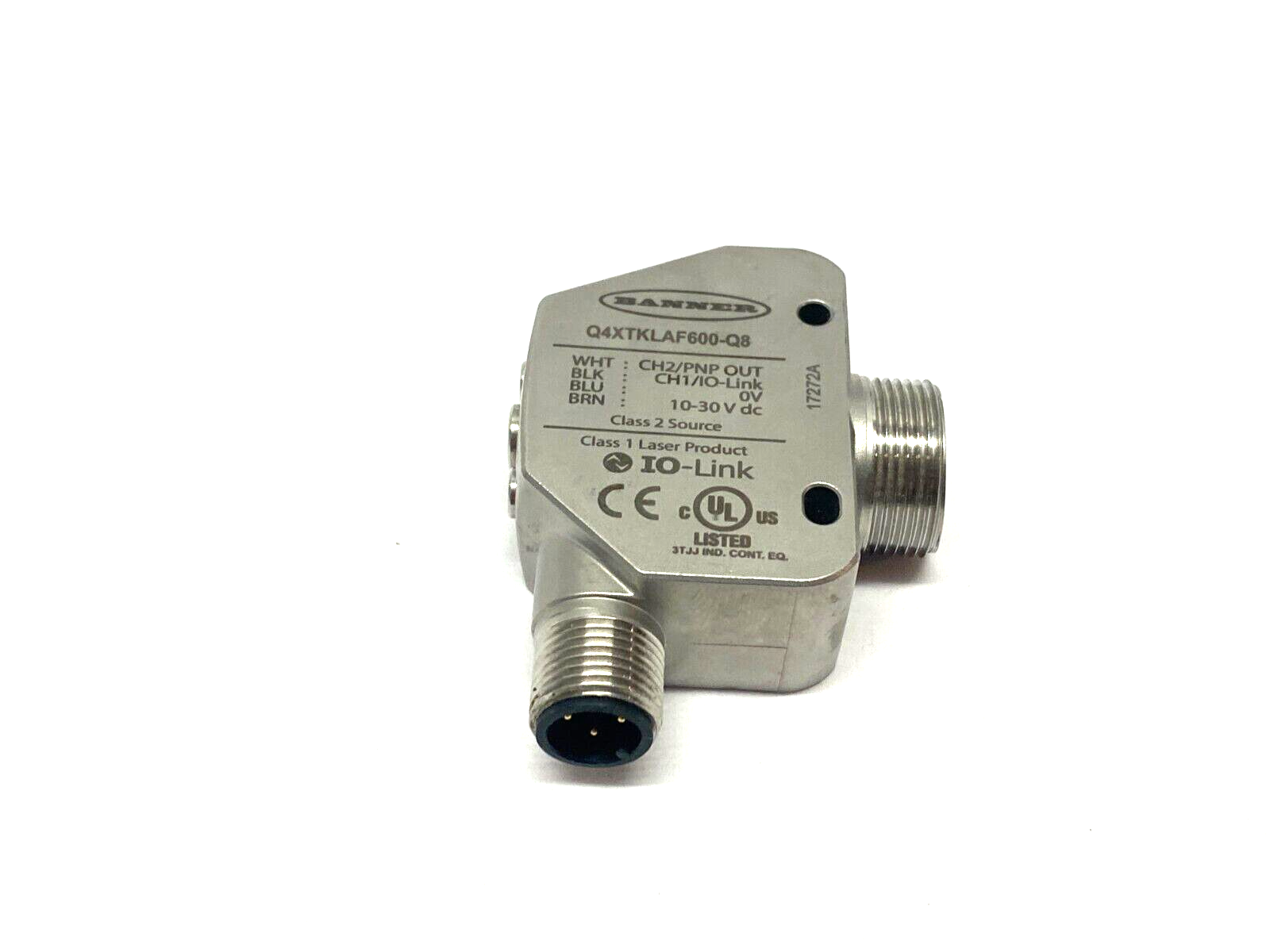 Banner Q4XTKLAF600-Q8 IO-Link Rugged Laser Distance Sensor 10-30VDC 801918 - Maverick Industrial Sales