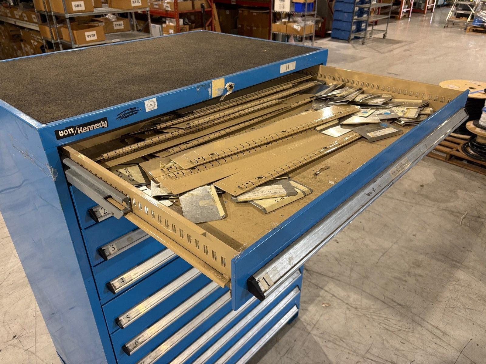 Bott Kennedy Commercial 11-Drawer Tool Parts Cabinet, Heavy Duty 44"x29.5"x61.5" - Maverick Industrial Sales