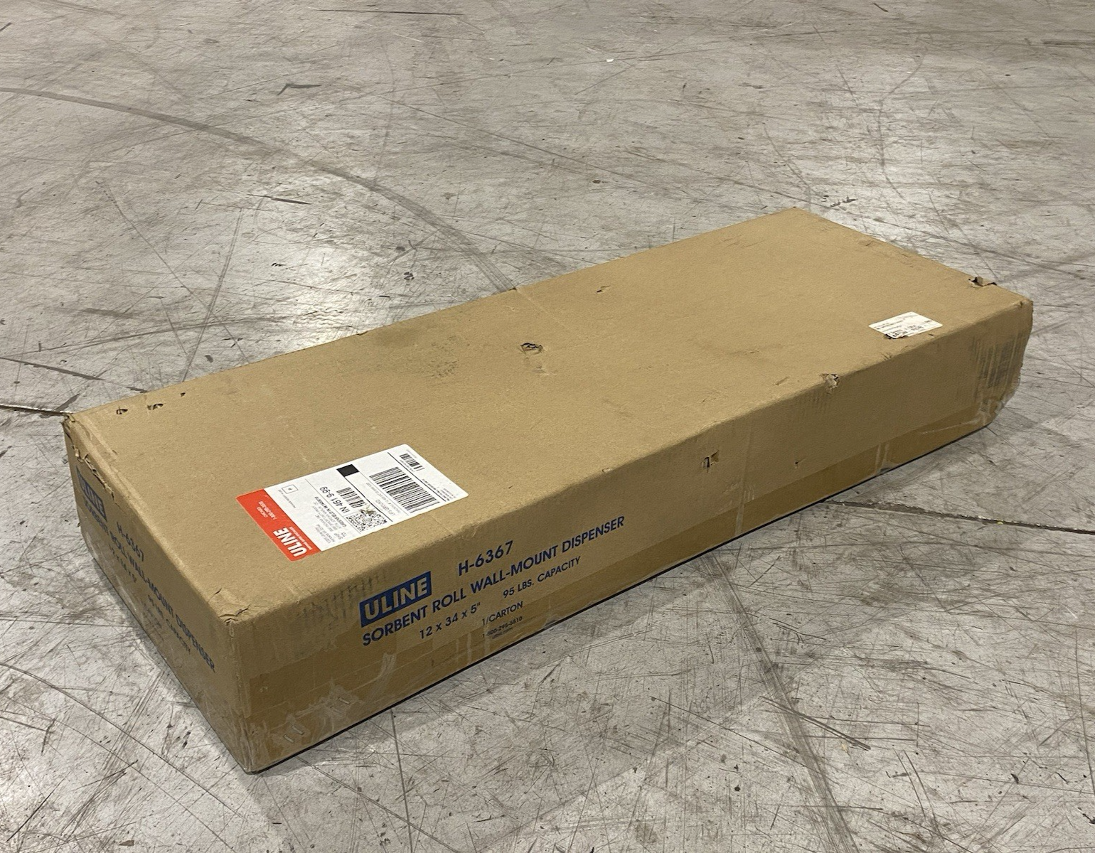 H-6367 | Uline Wall Mount Sorbent Roll Dispenser - New - Maverick Industrial Sales