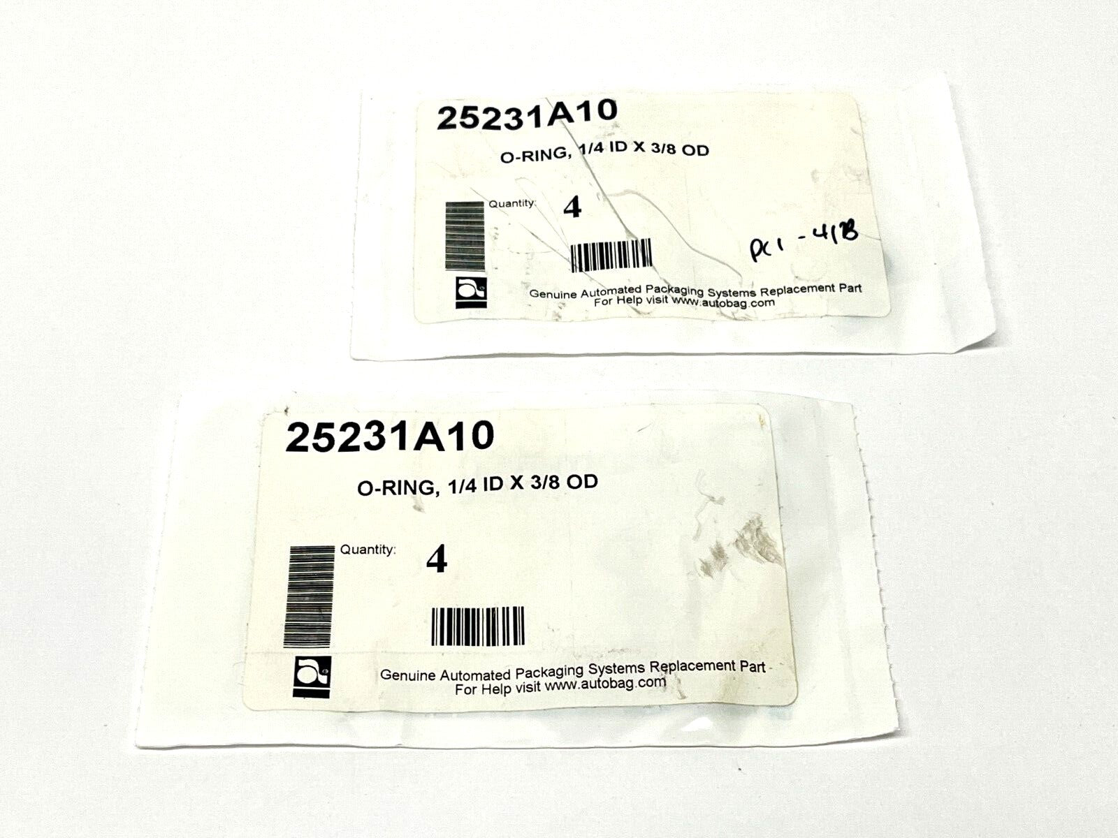 Automated Packaging Systems 25231A10 O-Ring 1/4" ID X 3/8" OD LOT OF 2 - Maverick Industrial Sales