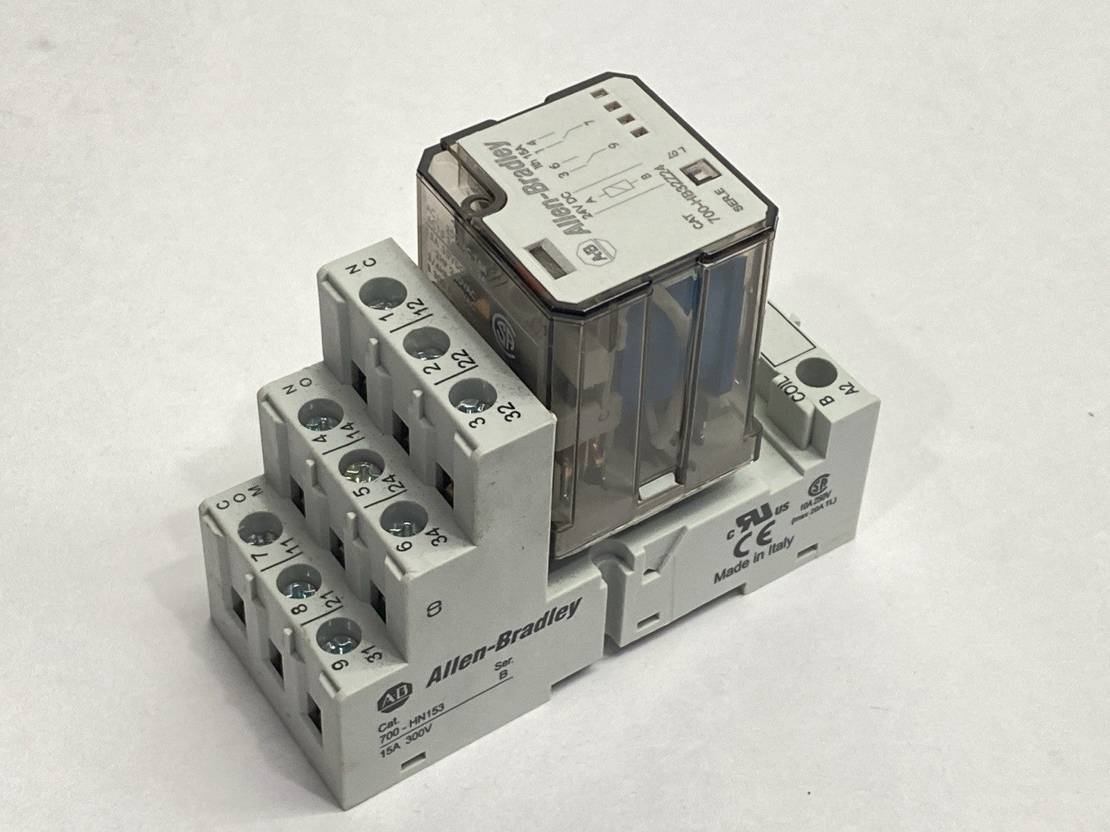 Allen Bradley 700-HB32Z24 Ser E Relay w/ 700-HN153 Ser B Relay Base - Maverick Industrial Sales