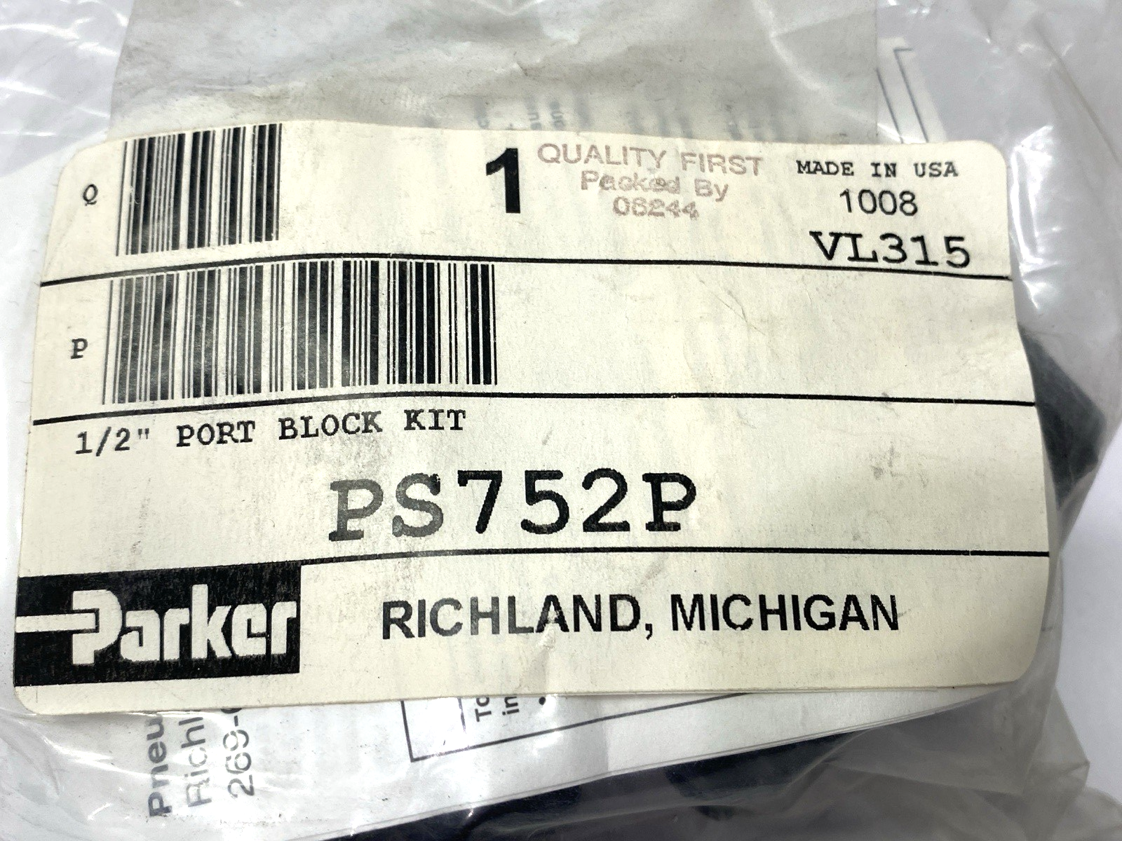 Parker PS752P Port Block Kit 1/2" - Maverick Industrial Sales