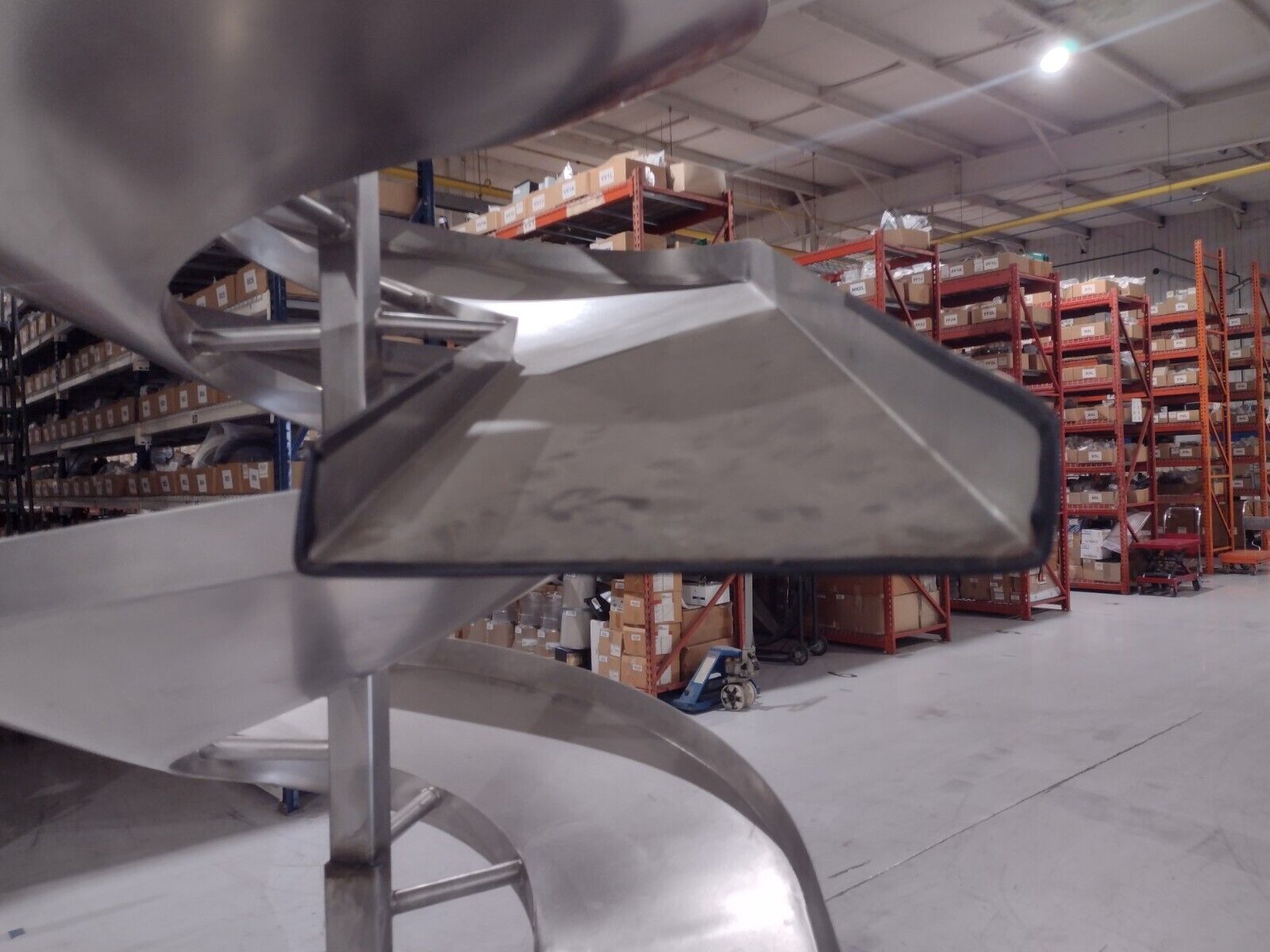 Parts Material Feeding Double Slide Chute Feed Ramps 105" H 11" W,  RH Discharge - Maverick Industrial Sales
