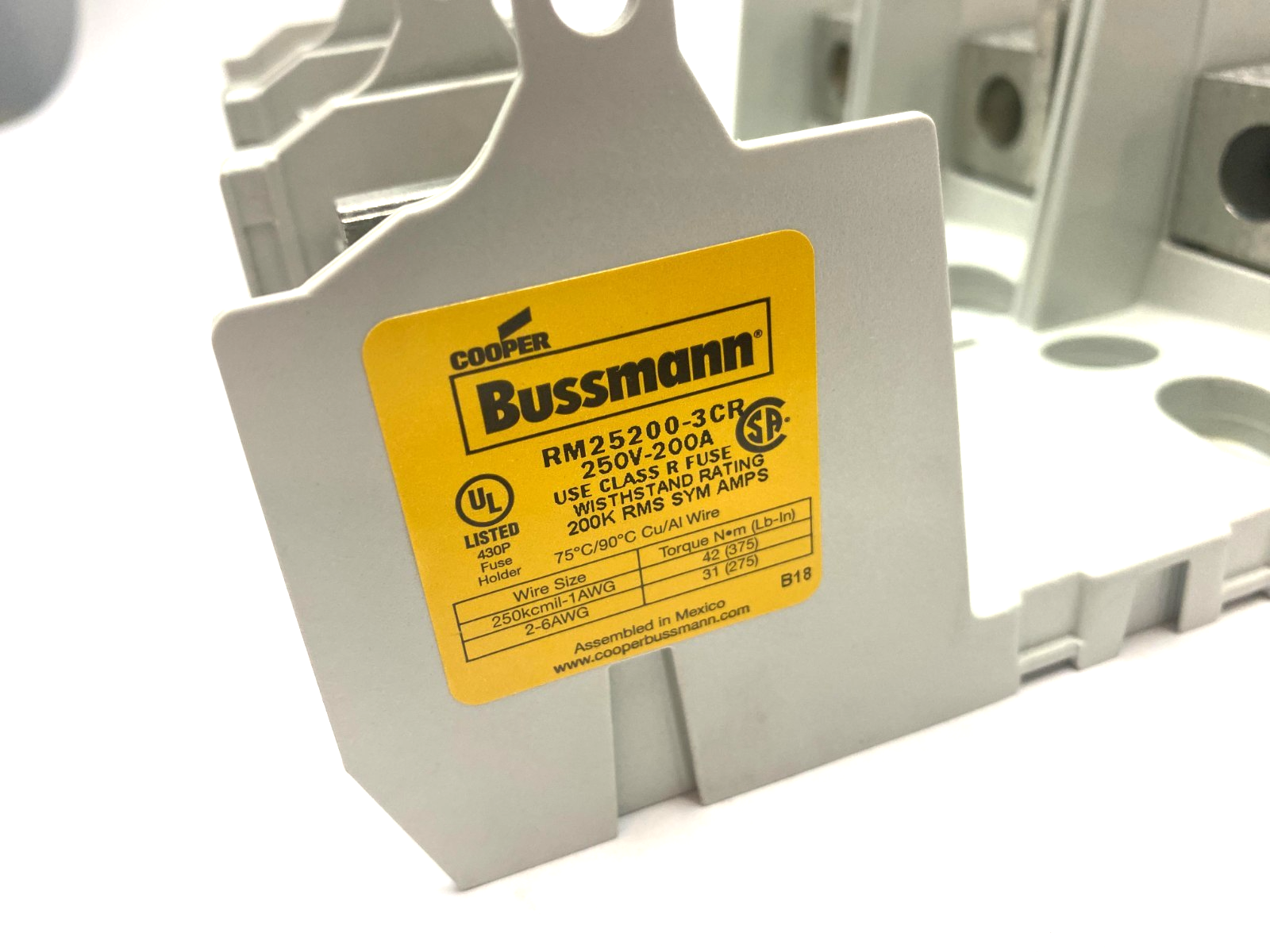 Eaton, Cooper Bussmann RM25200-3CR Modular Fuse Block 110-200A 3-Pole - Maverick Industrial Sales