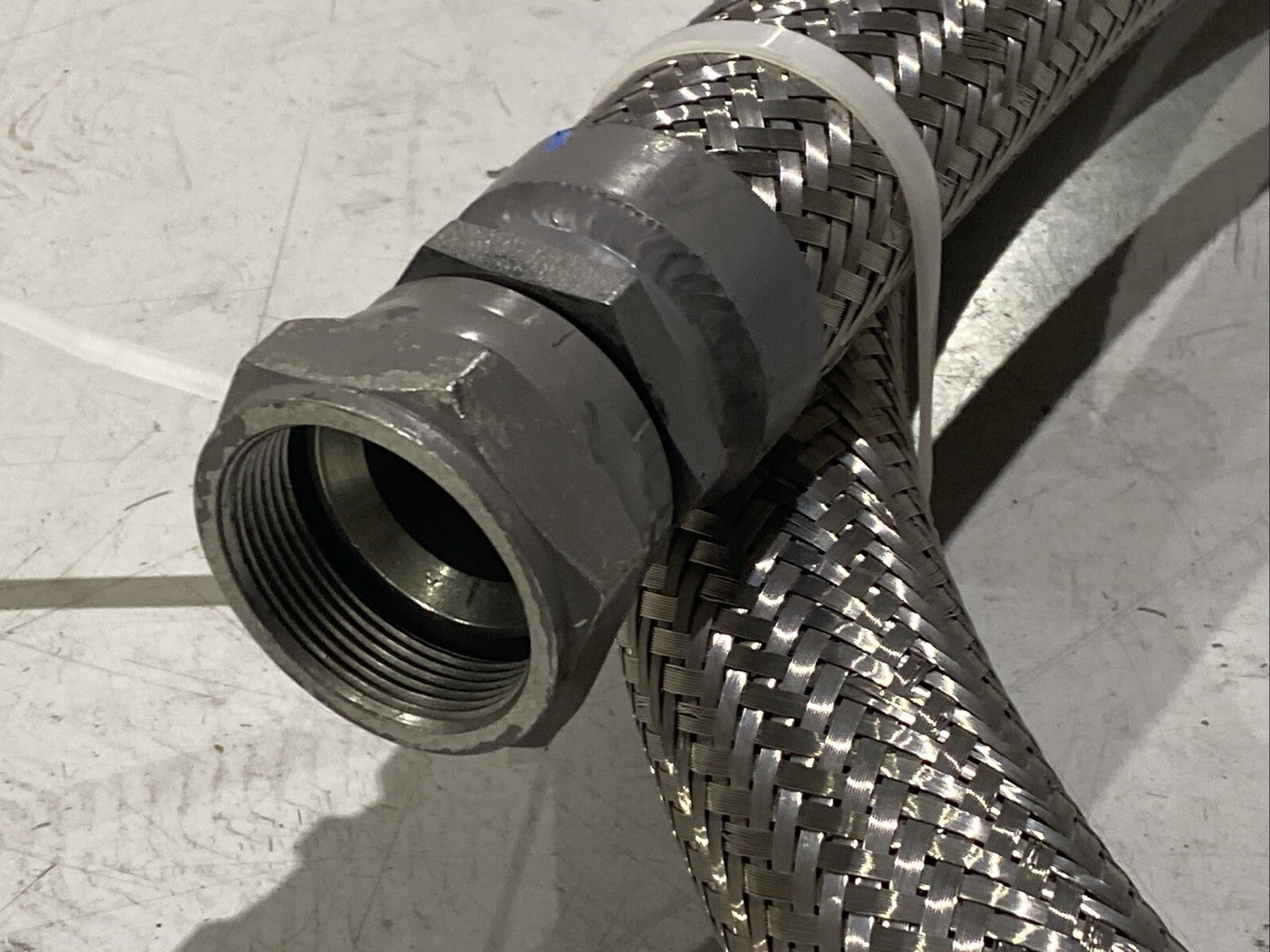 Braided Flexible Hose 2" Wide 12ft Length 1-3/4" NPT Female Connectors - Maverick Industrial Sales