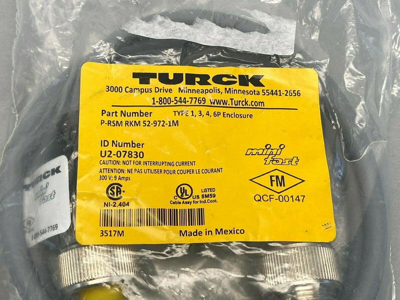 Truck P-RSM RKM 52-972-1M Minifast Double-Ended Cordset - Maverick Industrial Sales