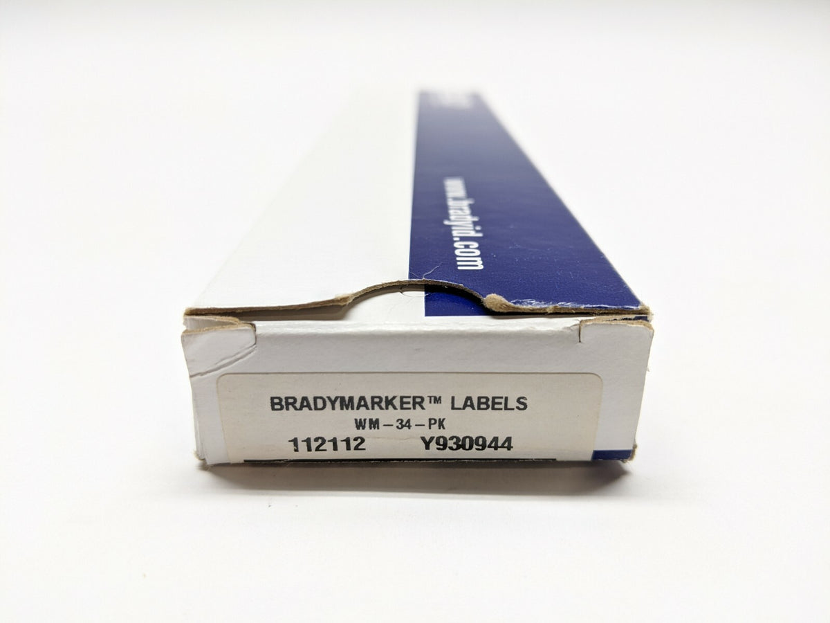 WM-34-PK | Brady Vinyl Cloth Wire Marker LOT OF 15 Sheets - New – Open box - Maverick Industrial Sales