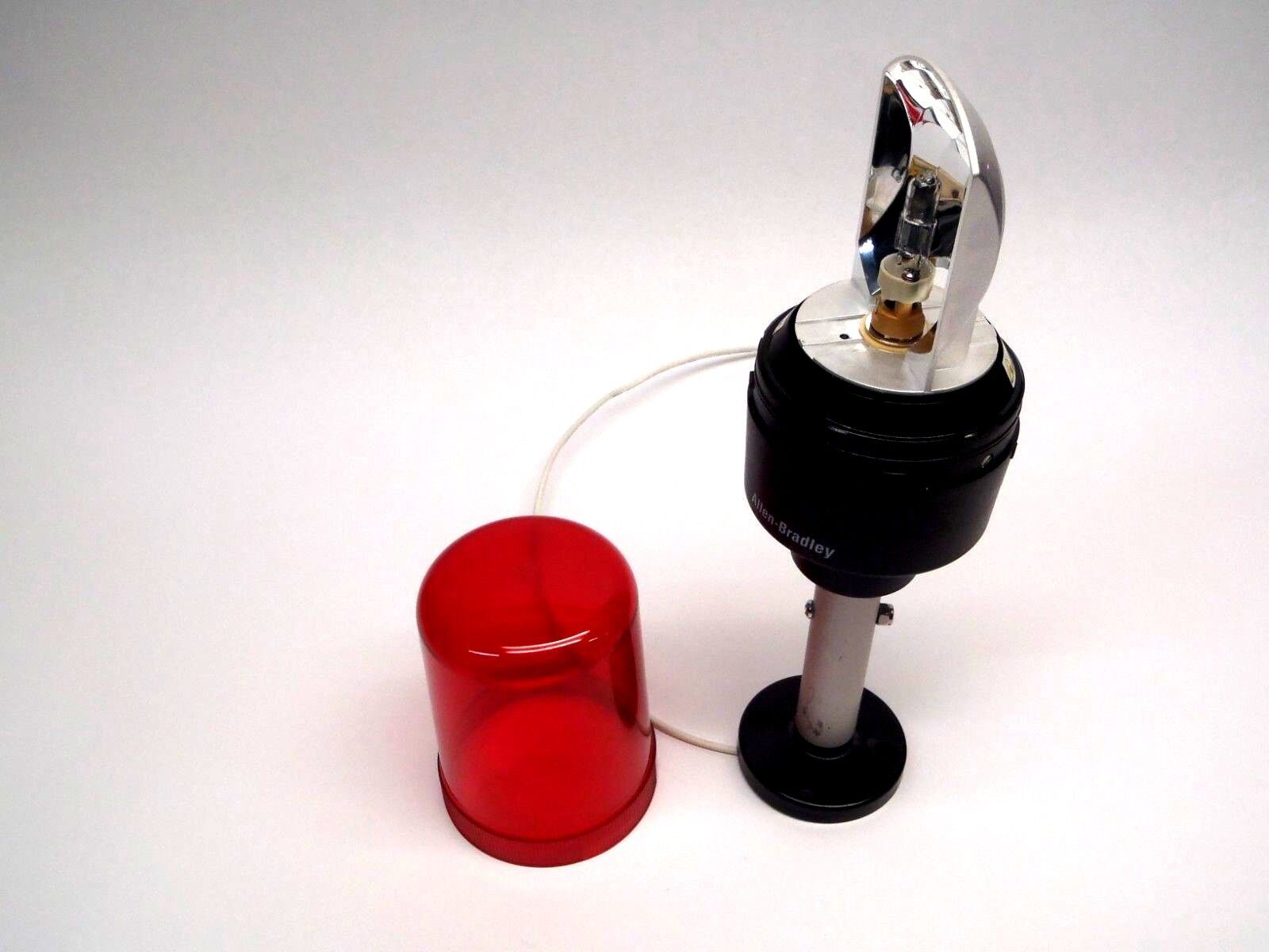 Allen Bradley 855BS-T24RH4 Round 90mm Beacon, Rotating Halogen Red 24V & Base - Maverick Industrial Sales