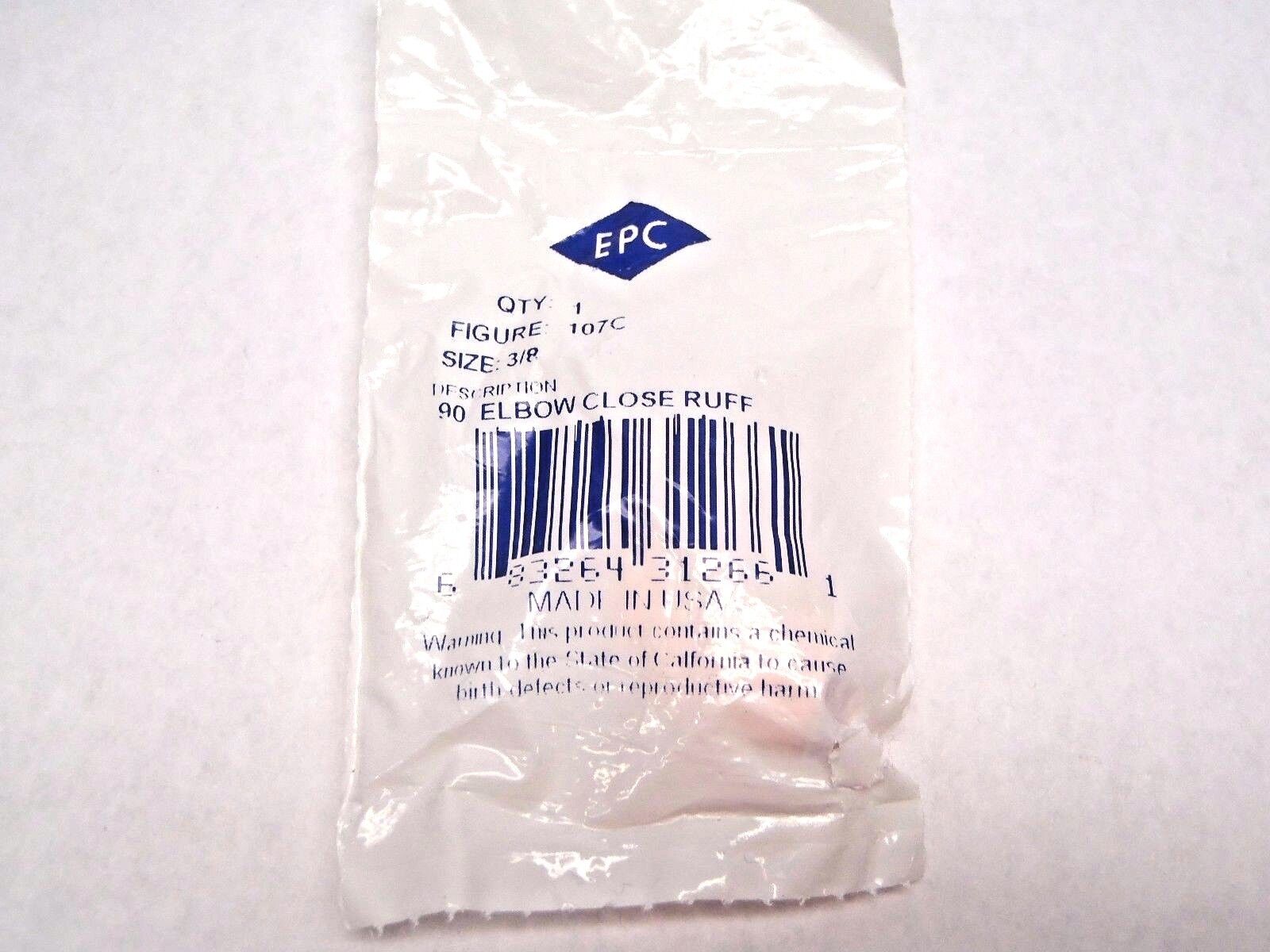 EPC 31266 Copper Elbow 90 Degree 3/8" Close Rough Solder LOT OF 10 - Maverick Industrial Sales
