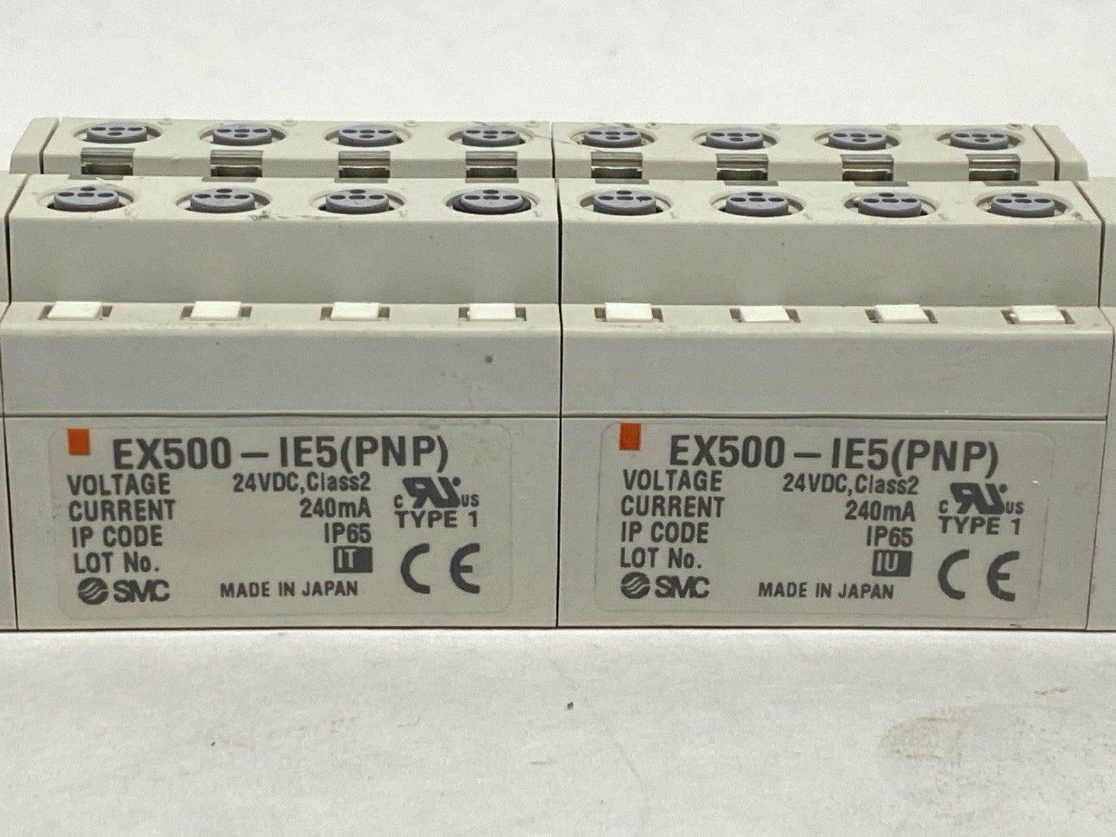SMC EX500-IB1 DeviceNet Input Base Unit w/ 2x EX500-IE5 Input Block 8x M8 3-Pin - Maverick Industrial Sales