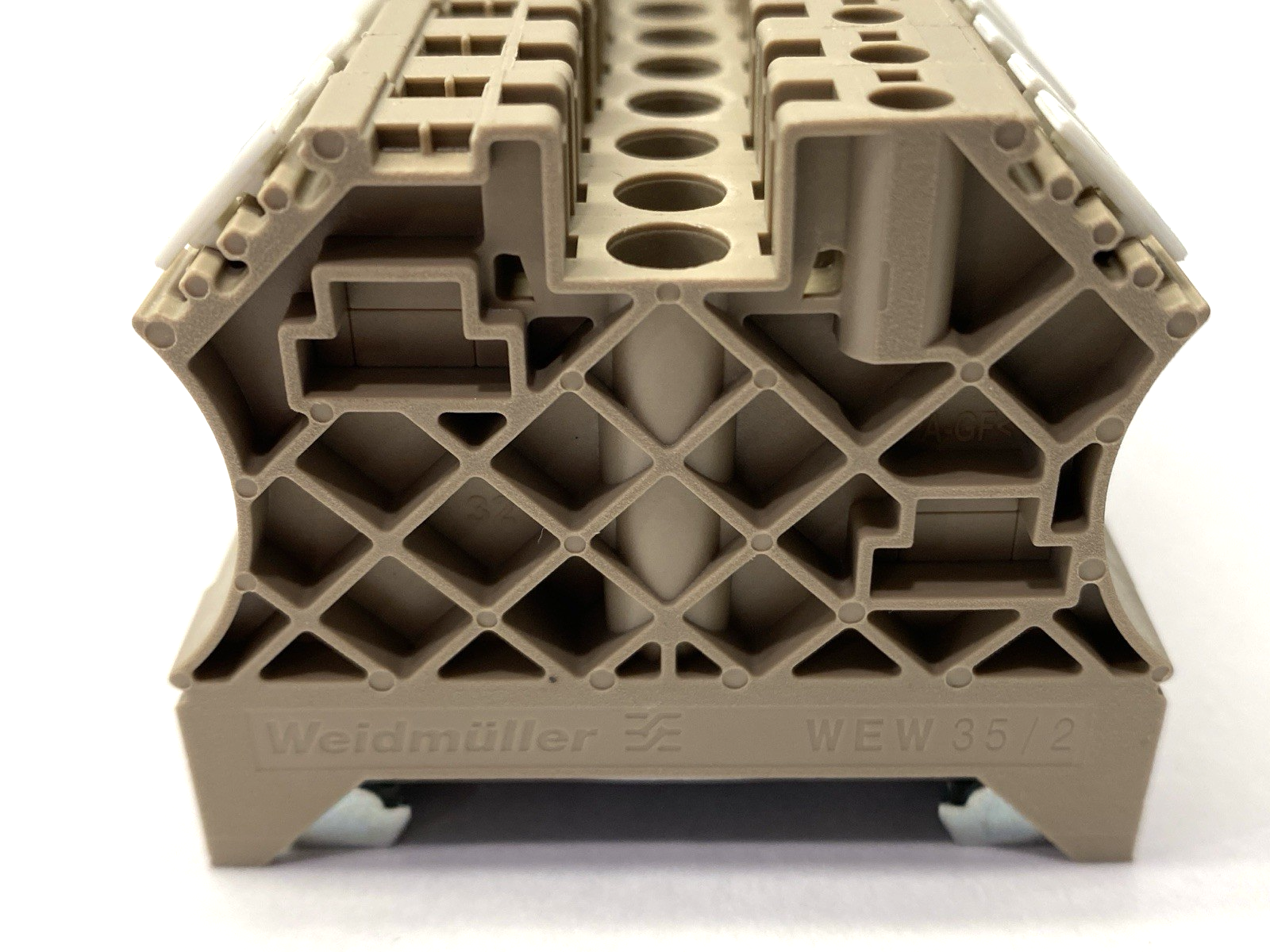 WEW 35/2 | Weidmuller Terminal Block End Bracket Dark Beige 1061200000 LOT OF 30 - Used - Maverick Industrial Sales