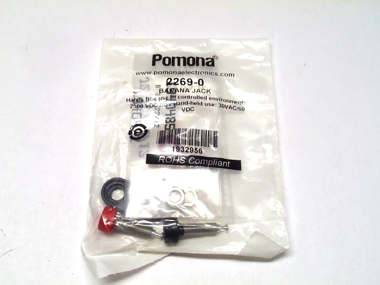 Pomona 2269-0 Banana Jack 2500VDC / Hand Held 30VAC/60VDC - Maverick Industrial Sales
