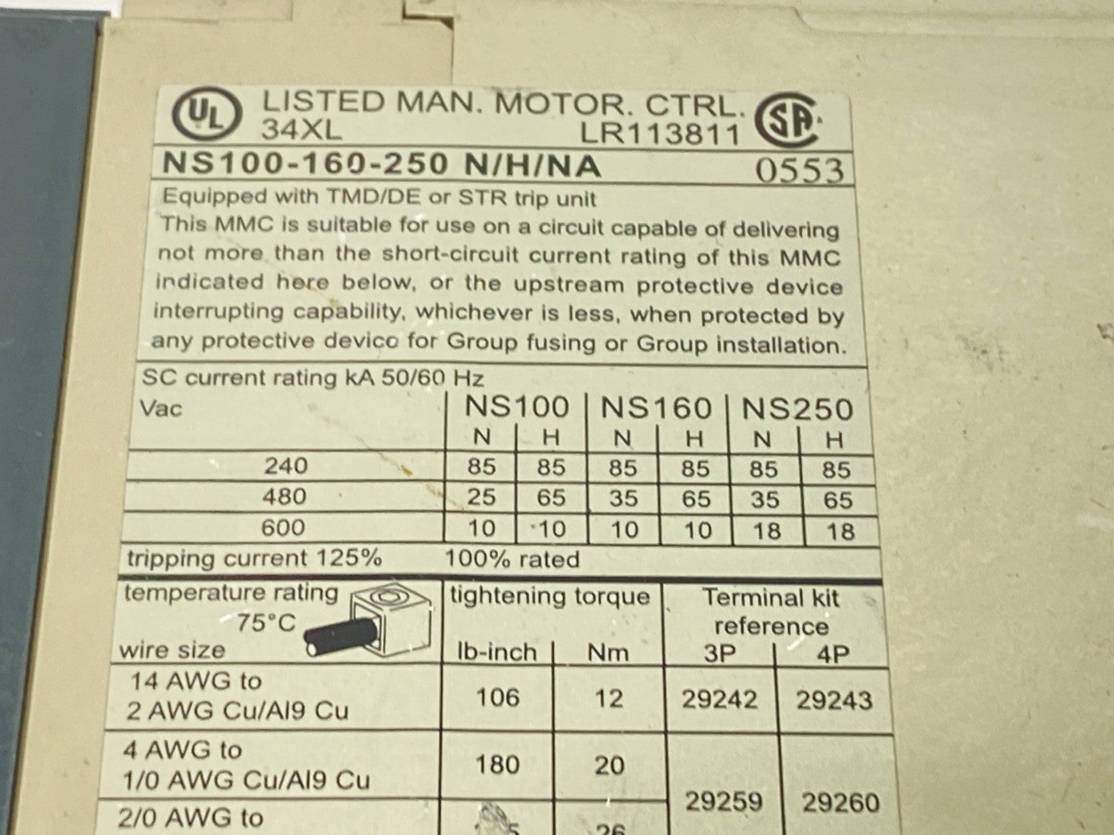 NS100-160-250 N/H/NA | Merlin Gerin Circuit Breaker 100A w/ Vigi NS 100/160 Add-On - For parts or not working - Maverick Industrial Sales