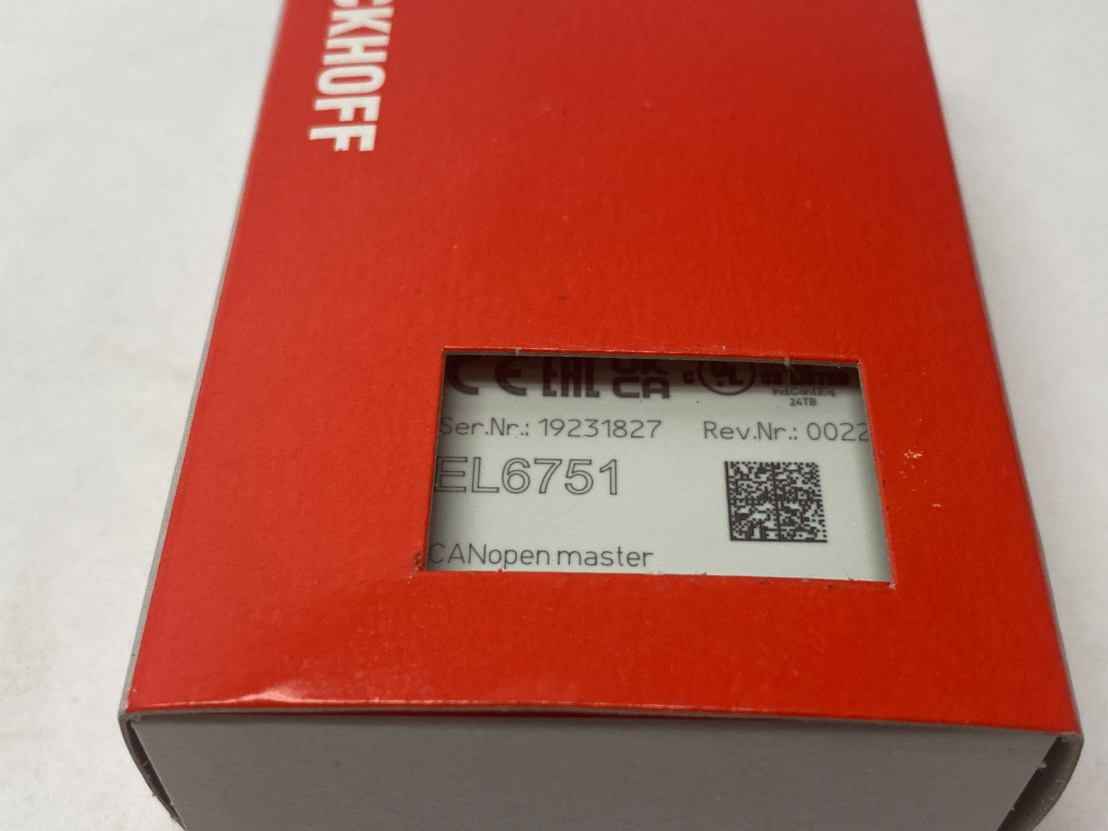 Beckhoff EL6751 EtherCAT 1-Channel Communication Interface CANopen Terminal - Maverick Industrial Sales