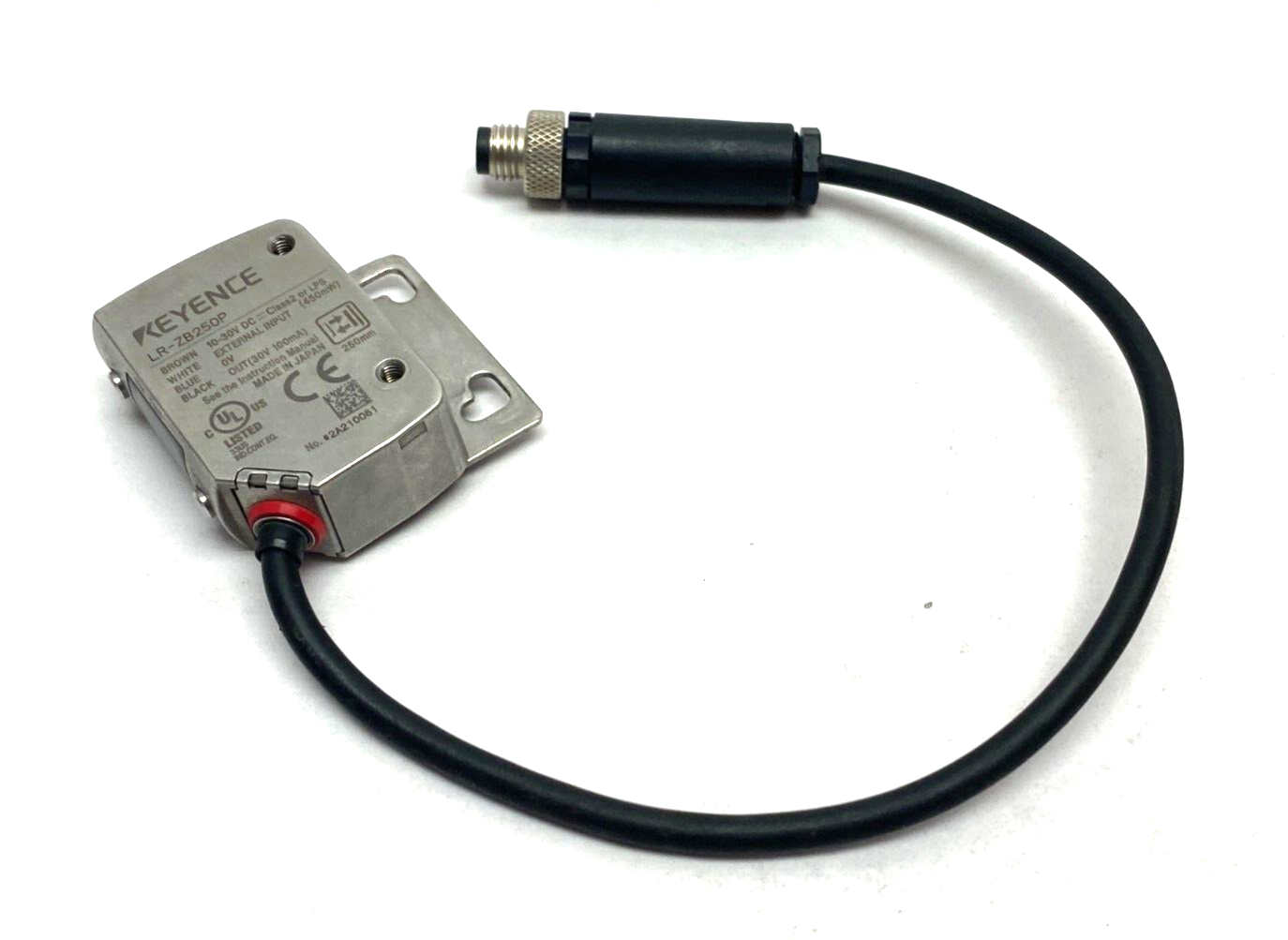 Keyence LR-ZB250P Self Contained Laser Sensor, 8" Cable - Maverick Industrial Sales