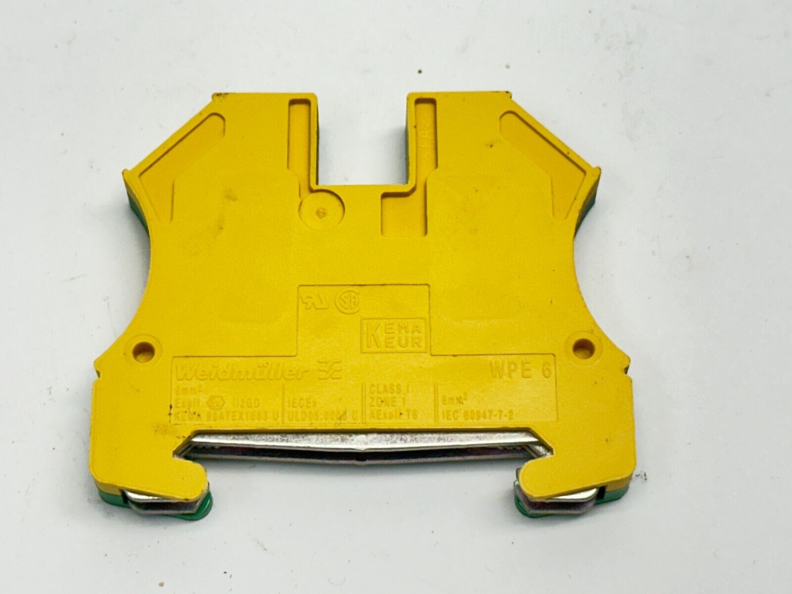 Weidmuller 1010200000 WPE 6 Terminal Ground Block Green/Yellow 720A LOT OF 5 - Maverick Industrial Sales