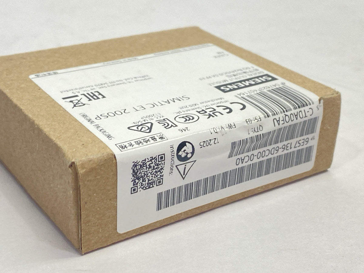 6ES7136-6DC00-0CA0 | Siemens 6ES7 136-6DC00-0CA0 SIMATIC ET 200SP Digital Output Module F-DQ 8x 24VDC - New - Maverick Industrial Sales