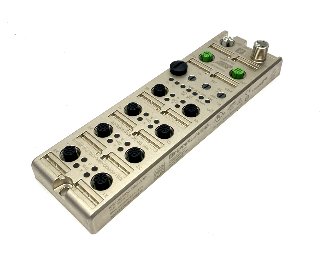 Pepperl+Fuchs ICE1-8DI8DO-G60L-V1D EtherNet/IP Profinet Fieldbus Module 295312 - Maverick Industrial Sales