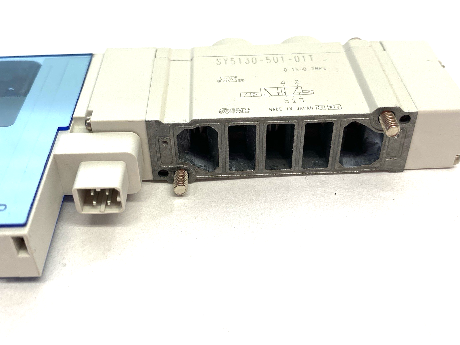 SY513-5U1-01T | SMC SY5130-5U1-01T Solenoid Valve 4/5-Port 0.15~0.7MPa - Used - Maverick Industrial Sales