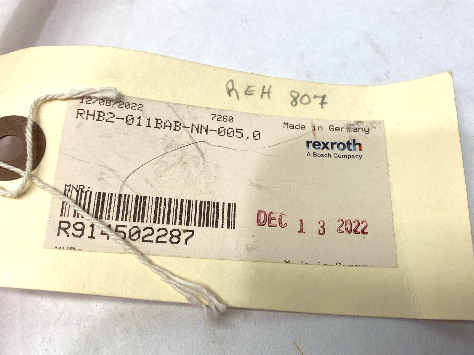 R9145022287 | Bosch Rexroth Hybrid Servo Motor Cable 5m RHB2-011BAB-NN-005,0 - New Other - Maverick Industrial Sales