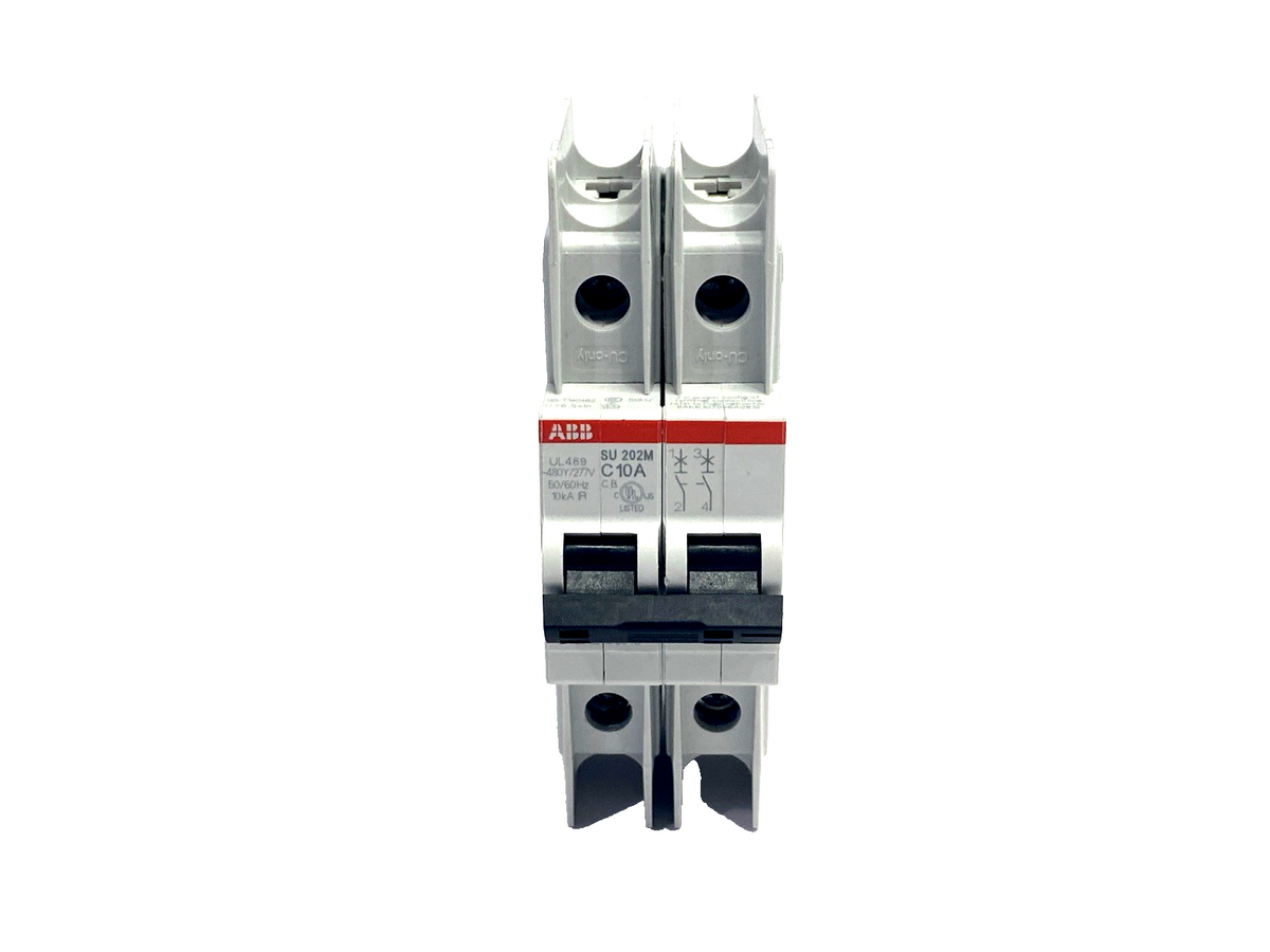 ABB SU202M-C10 Miniature Circuit Breaker, 2-Pole 10A 480Y/277V, 2CDS272337R0104 - Maverick Industrial Sales