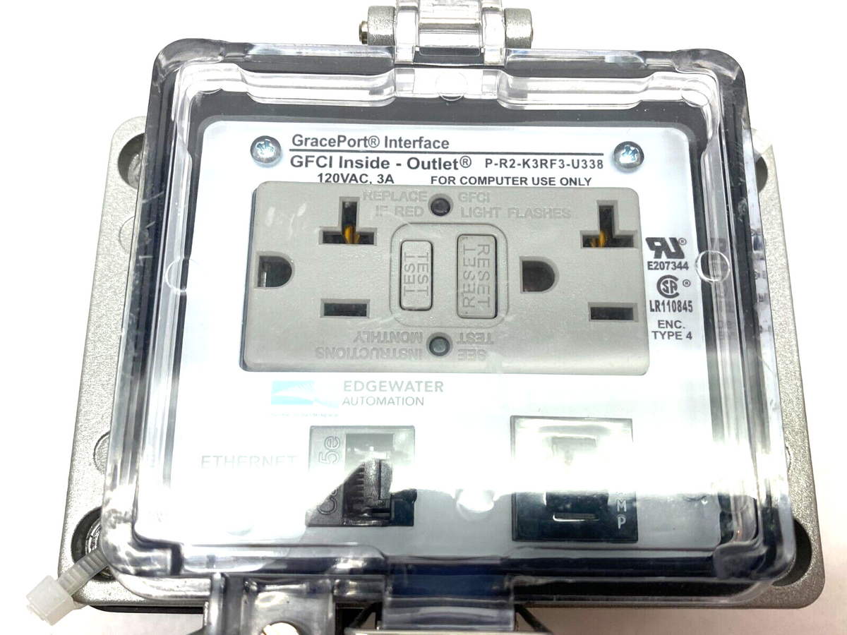 P-R2-K3RF3-U338 | Grace Tech. GracePort Ethernet Duplex Interface Panel Outlet - Used - Maverick Industrial Sales
