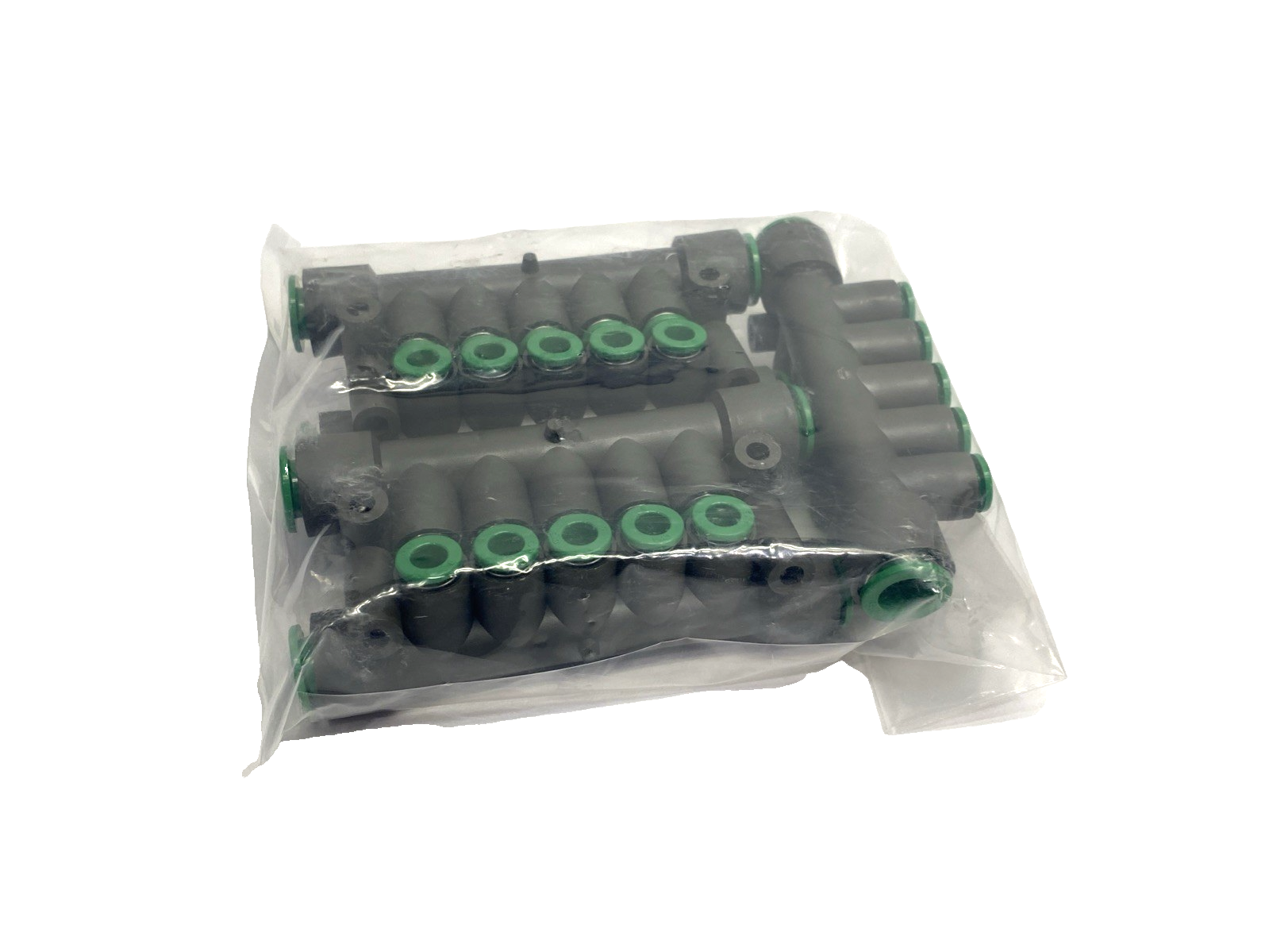 KRM11-06-10-10 | SMC Pneumatic Fitting Manifold, 6mm Tube O.D. 10mm Port LOT OF 5 - New - Maverick Industrial Sales
