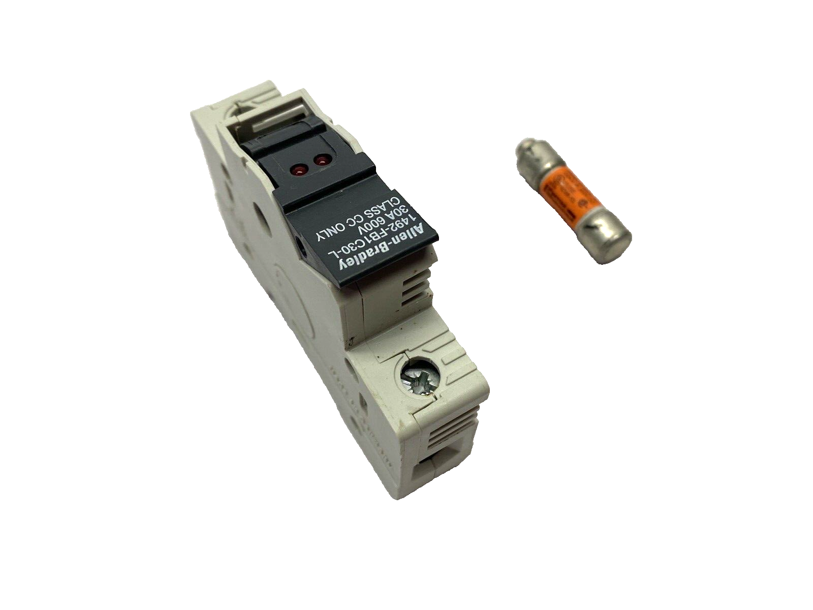 Allen Bradley 1492-FB1C30-L Ser. B Fuse Holder 1-Pole 30A w/ Amp-Trap ATQR10 - Maverick Industrial Sales
