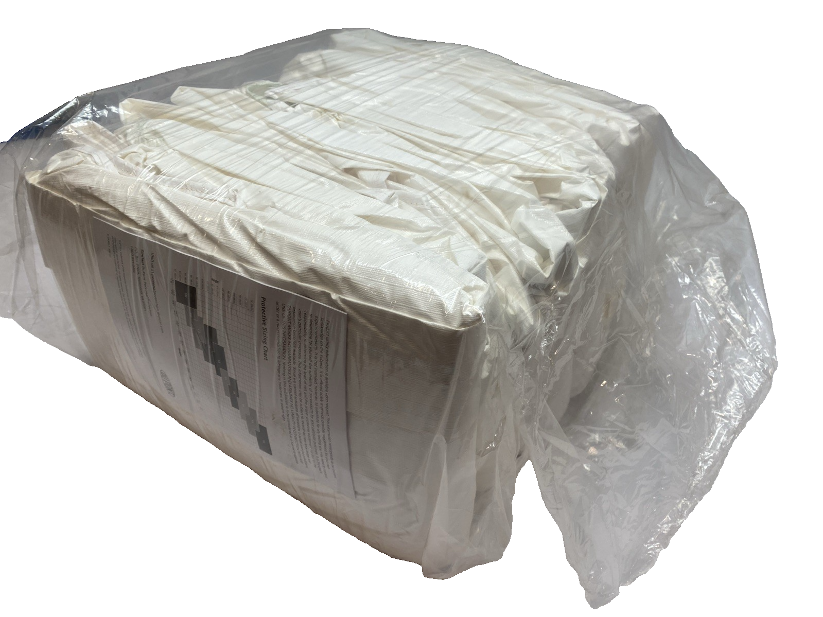 Tychem 4000 | DuPont Chemical Coverall 4XL White PKG OF 12 - New - Maverick Industrial Sales