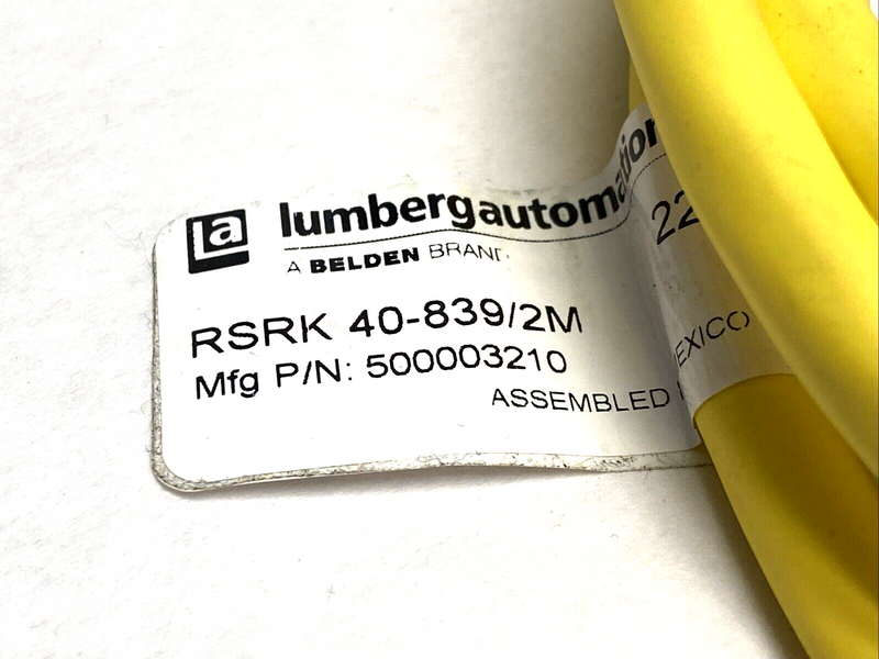 Lumberg RSRK 40-839/2M Double Ended Cordset 2m Length 500003210 - Maverick Industrial Sales