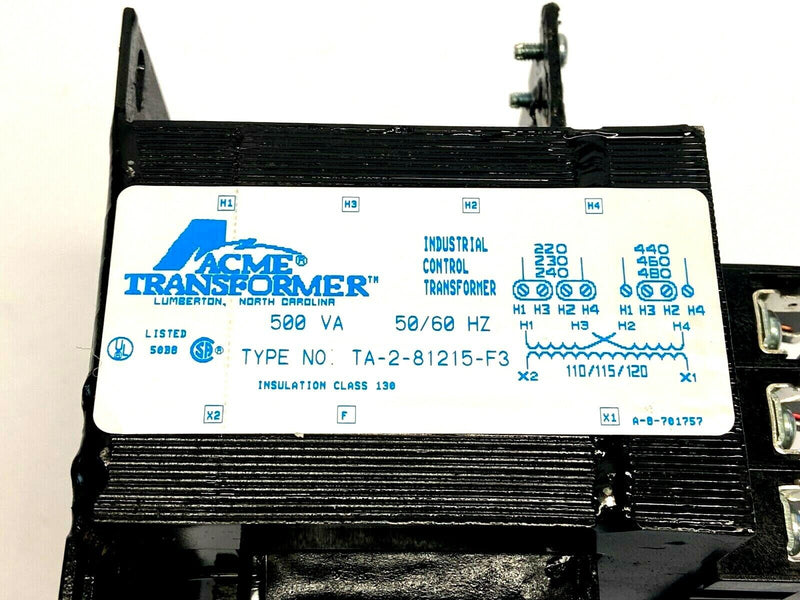 Acme TA-2-81215-F3 Industrial Control Transformer 500VA - Maverick Industrial Sales