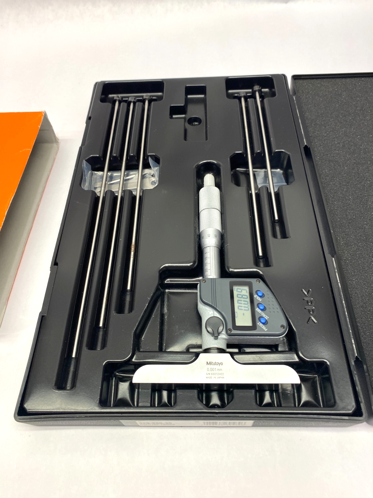 Mitutoyo 329-250-30 Digimatic Depth Micrometer w/ Interchangeable Length Rods - Maverick Industrial Sales