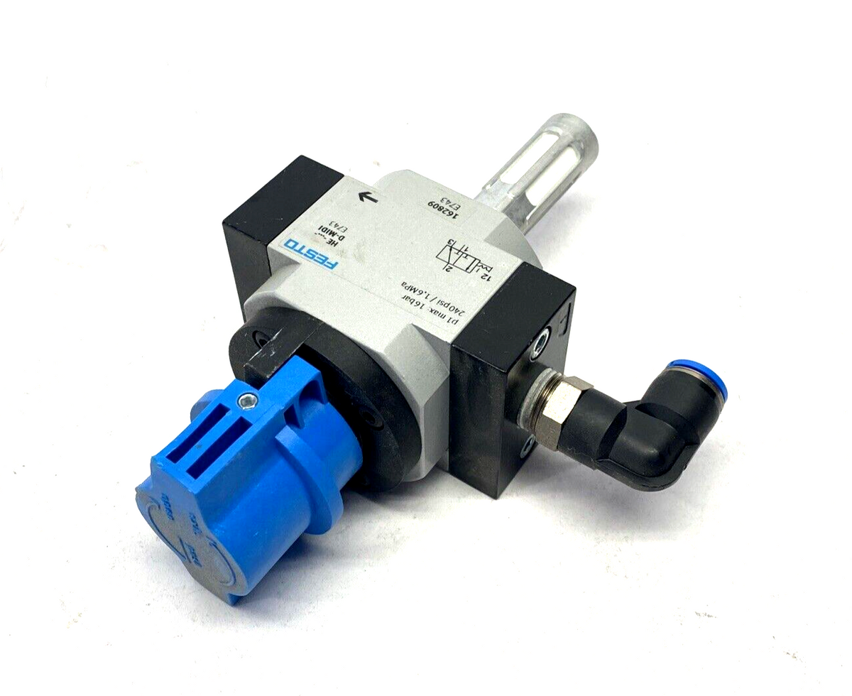 HE-3/8-D-MIDI, 162809 | Festo HE-3/8-D-MIDI Pneumatic On/Off Valve 162809 - Used - Maverick Industrial Sales