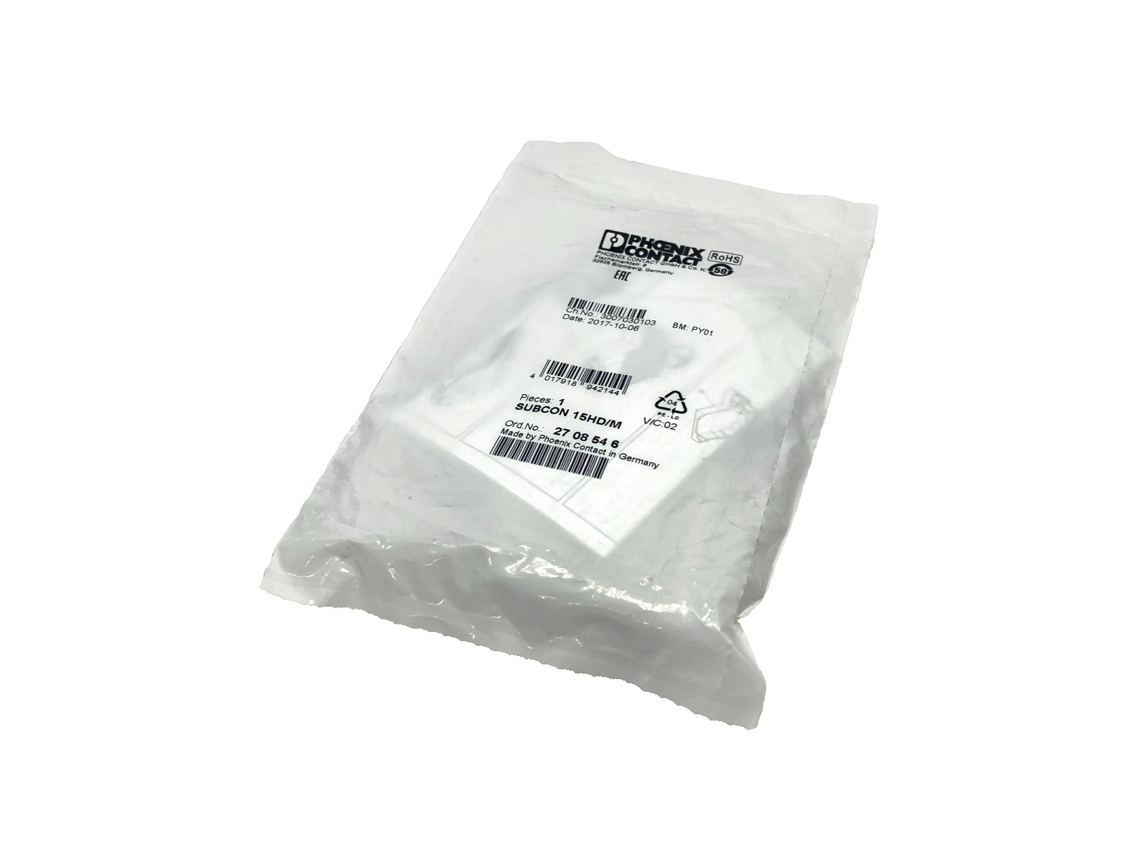 SUBCON 15HD/M | Phoenix Contact D-SUB Connector 2708546 - New - Maverick Industrial Sales