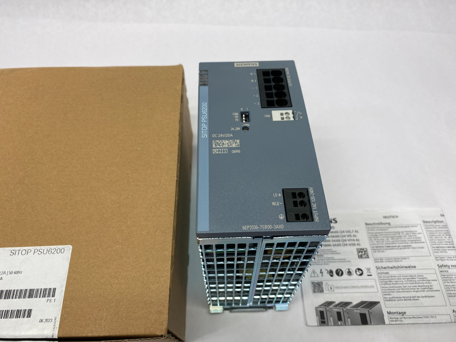 Siemens 6EP3336-7SB00-3AX0 SITOP PSU6200 Power Supply Module - Maverick Industrial Sales