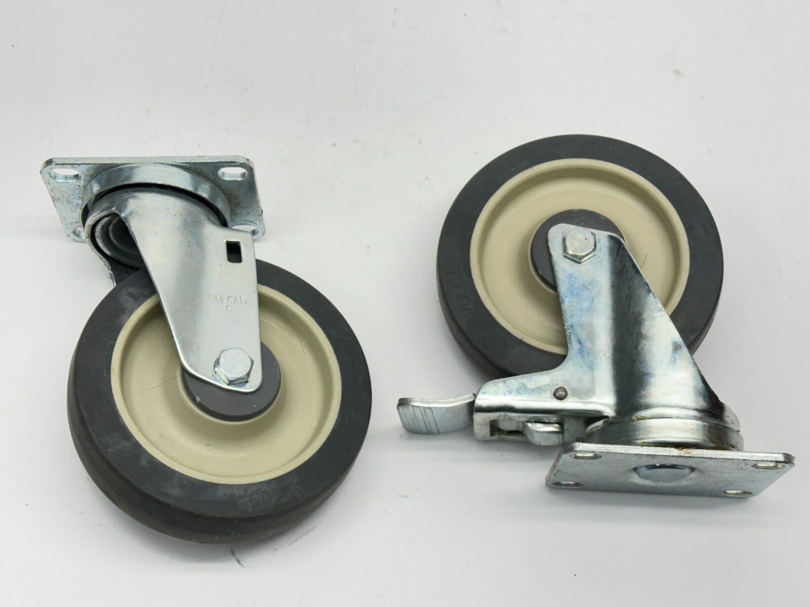 Vulcan 5" X 1-1/4" Swivel Casters w/ Lock LOT OF 2 - Maverick Industrial Sales
